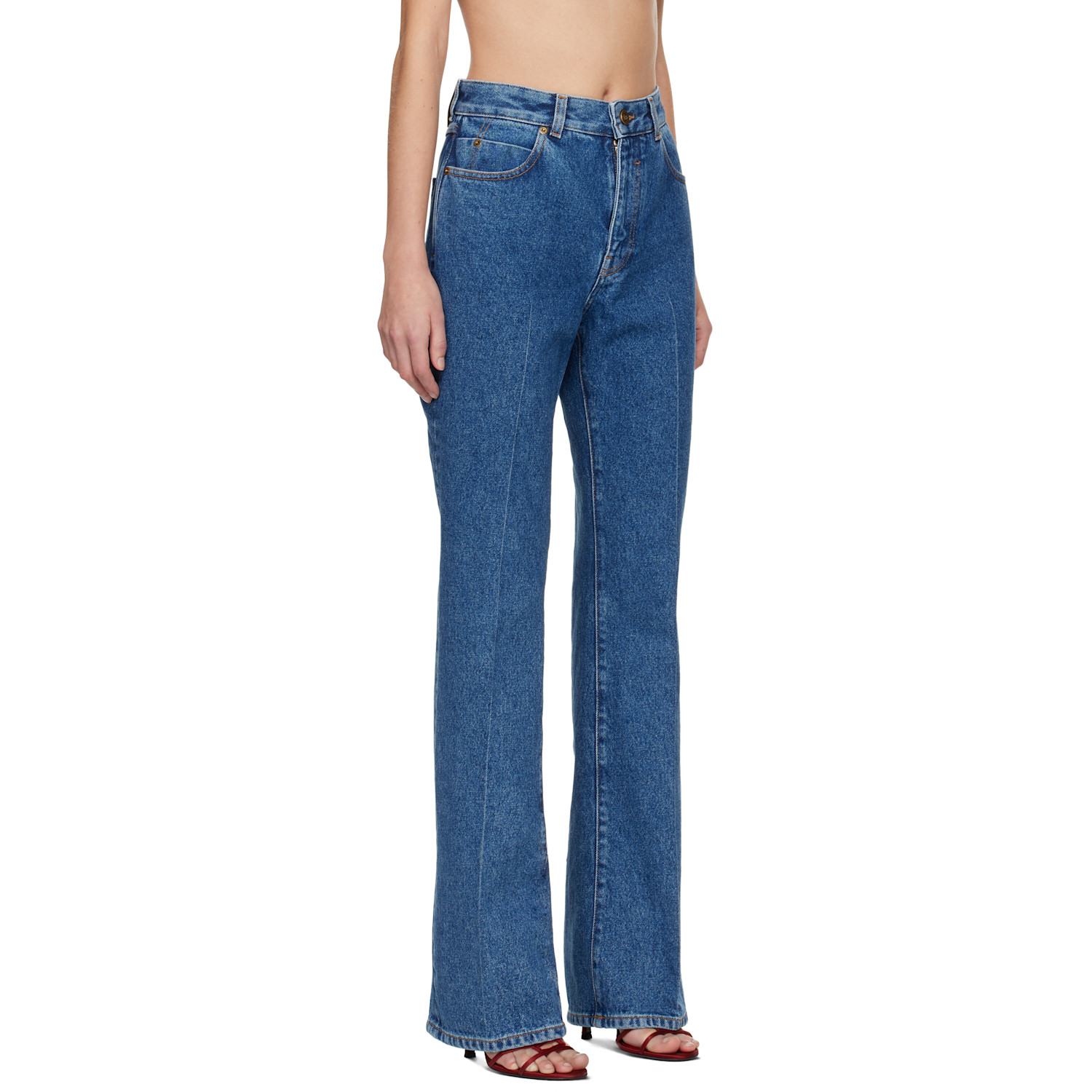 Balmain Blue Boot Cut Jeans 