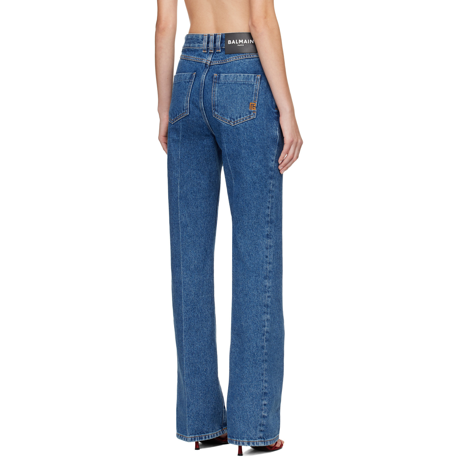  Balmain Blue Boot Cut Jeans 