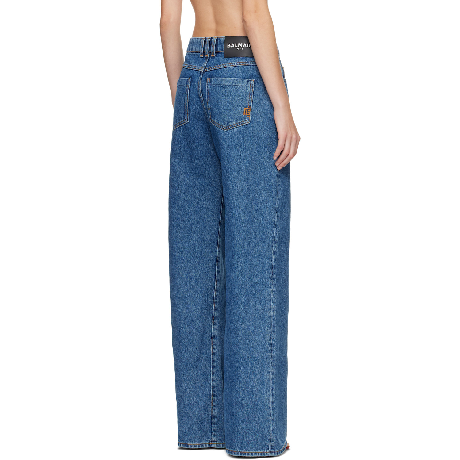  Balmain Blue Straight-leg Jeans 