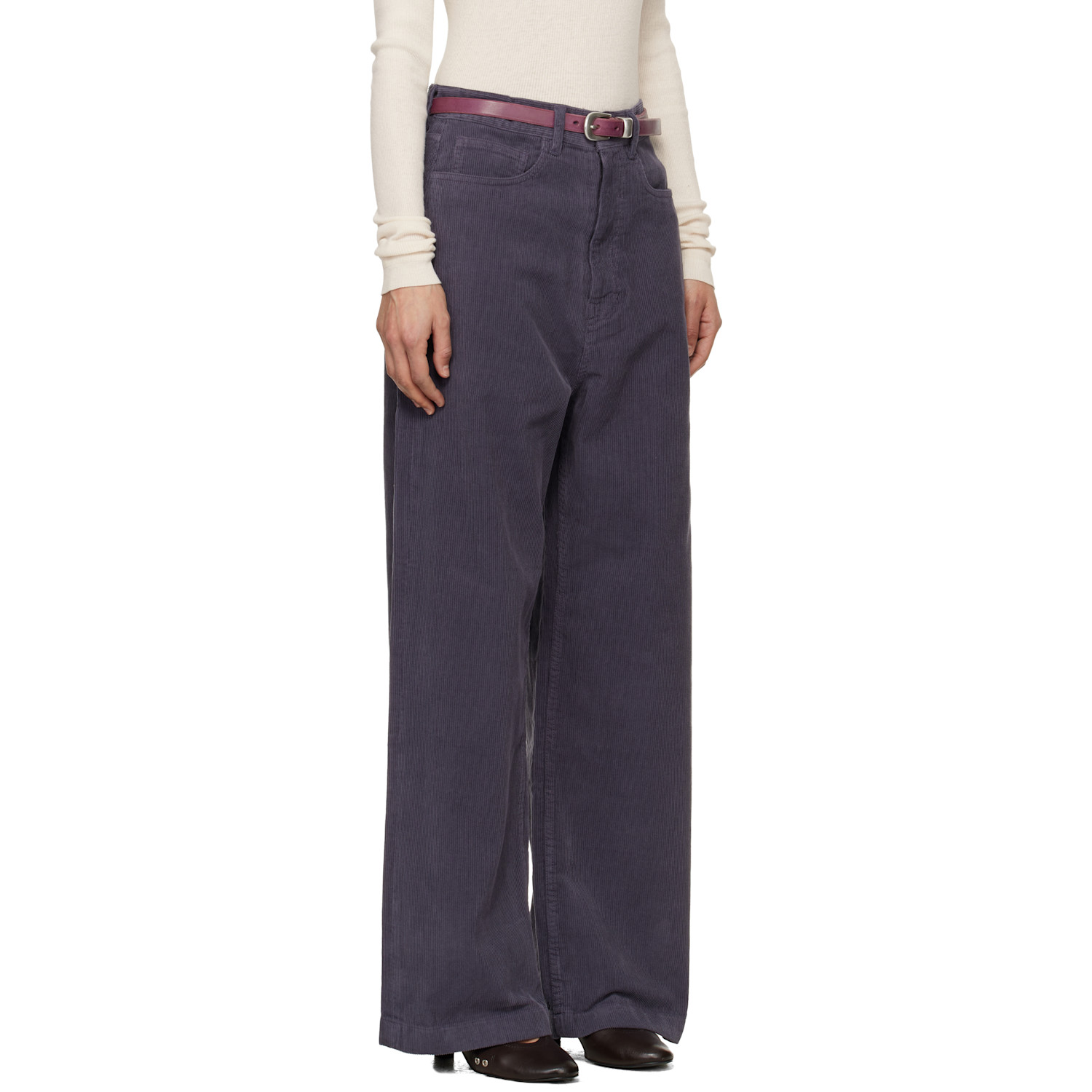  Tonywack Purple Washed Corduroy Wide-leg Trousers 