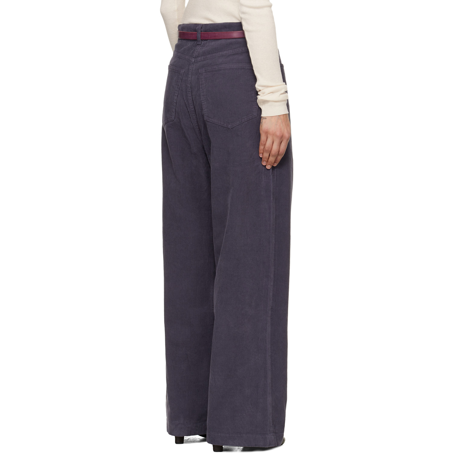 Tonywack Purple Washed Corduroy Wide-leg Trousers 