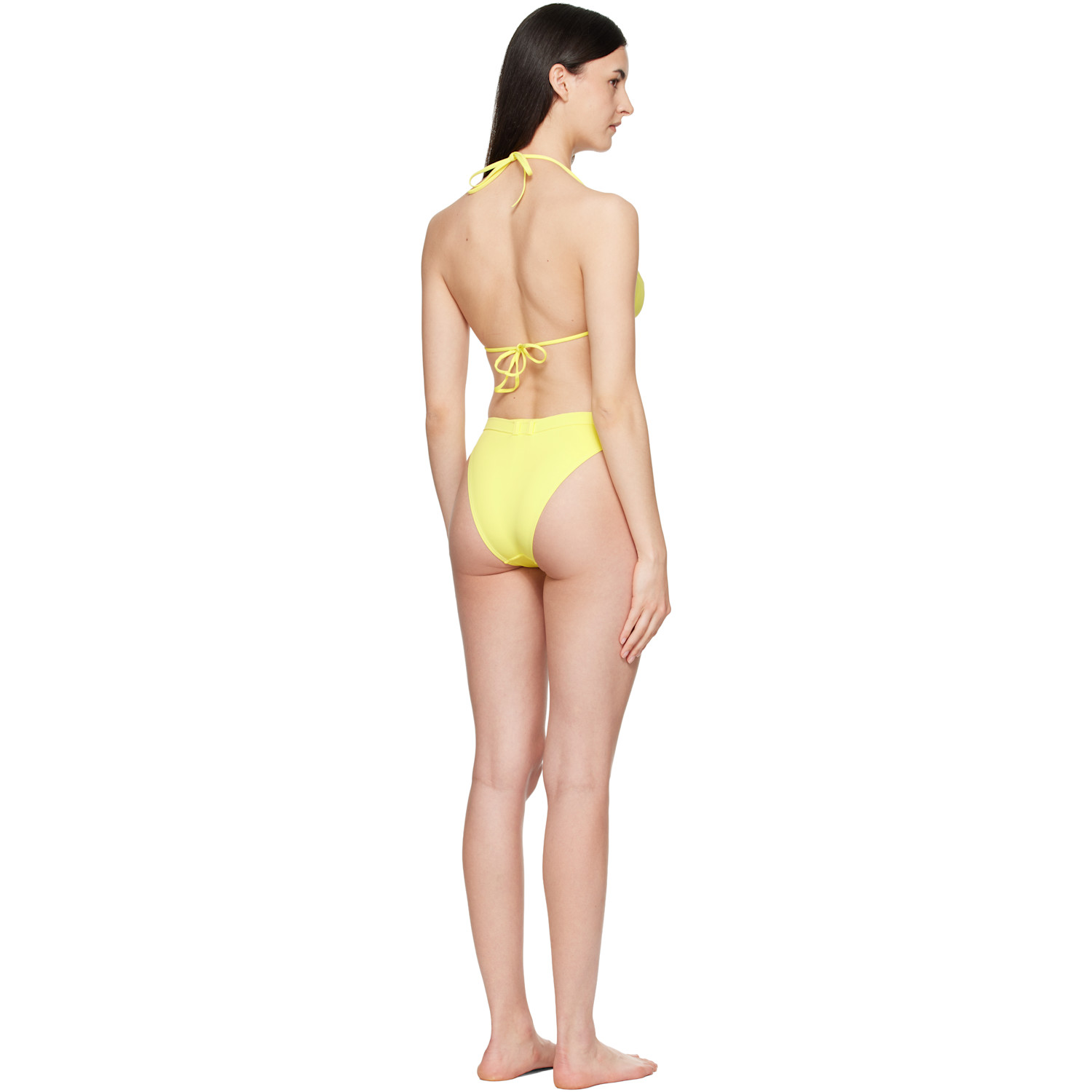  Balmain Yellow Triangle High Brief Bikini 