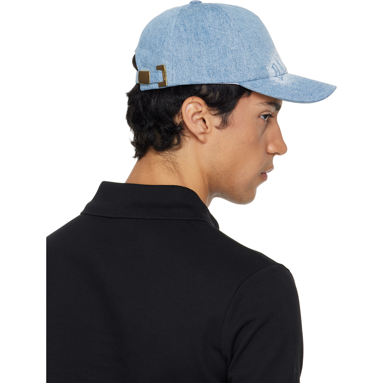  Balmain Blue Denim Cap 