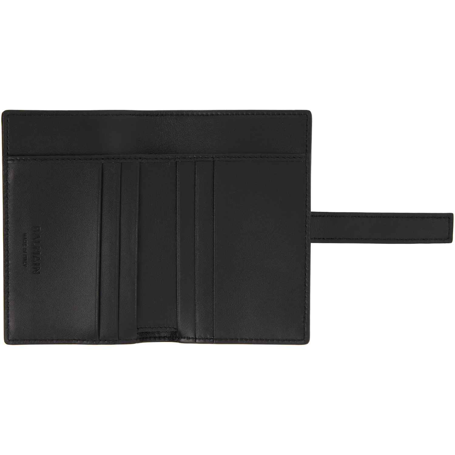  Balmain Black Pulse Holder Monogram Jacquard Card Holder 