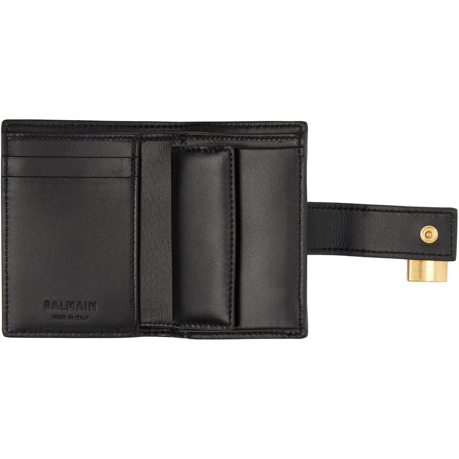  Balmain Black Pulse Leather Wallet 