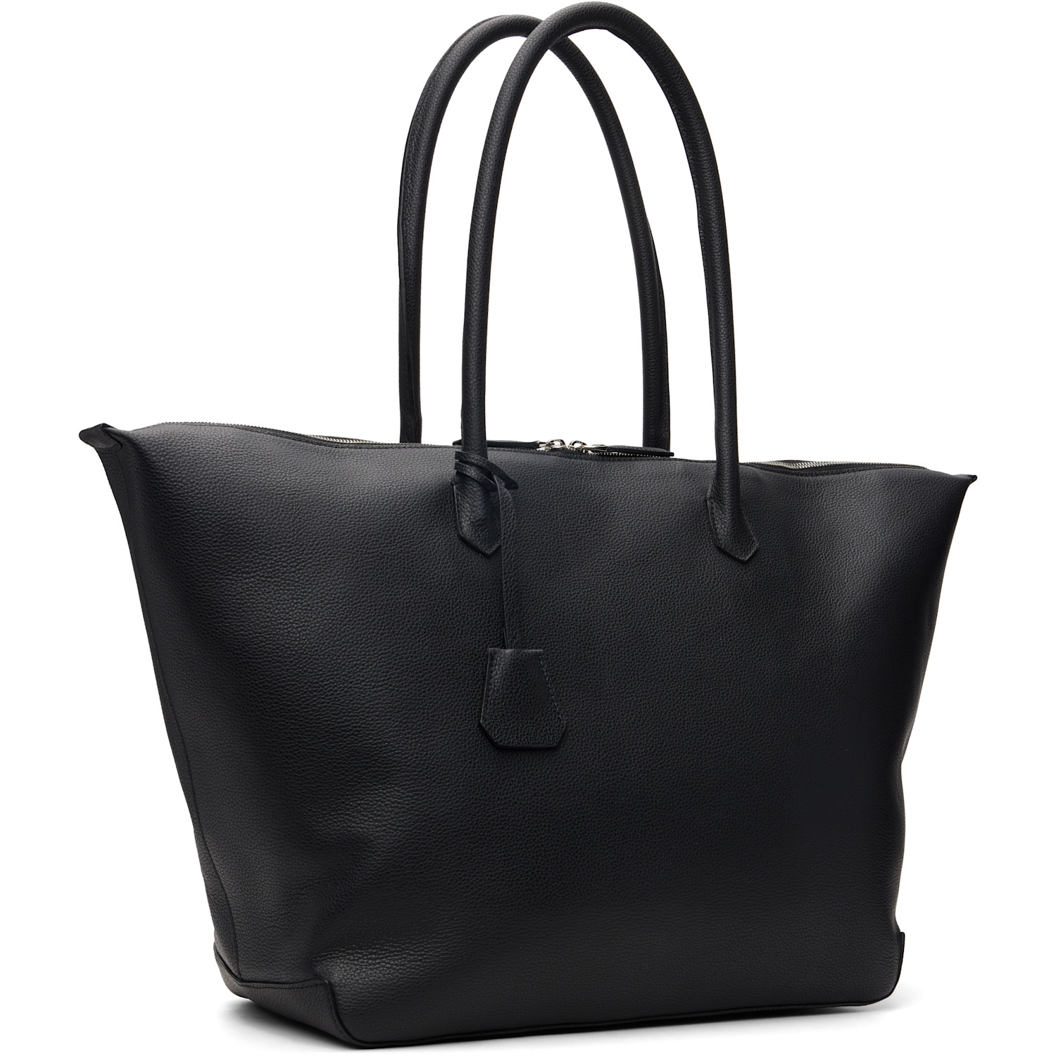  Tonywack Black Grain Leather Large Weekender Bag 