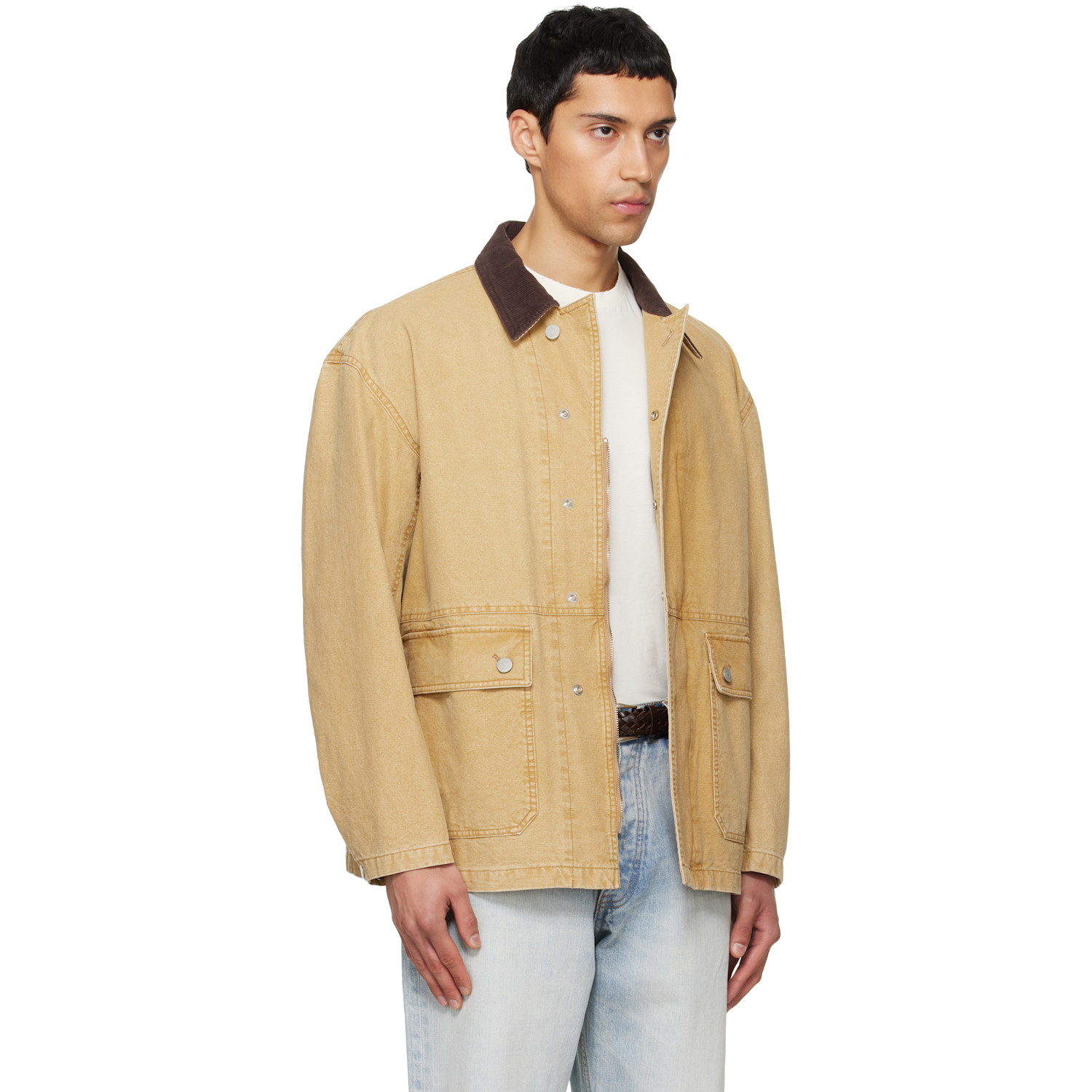  Tonywack Beige Garment Washed Barn Jacket 