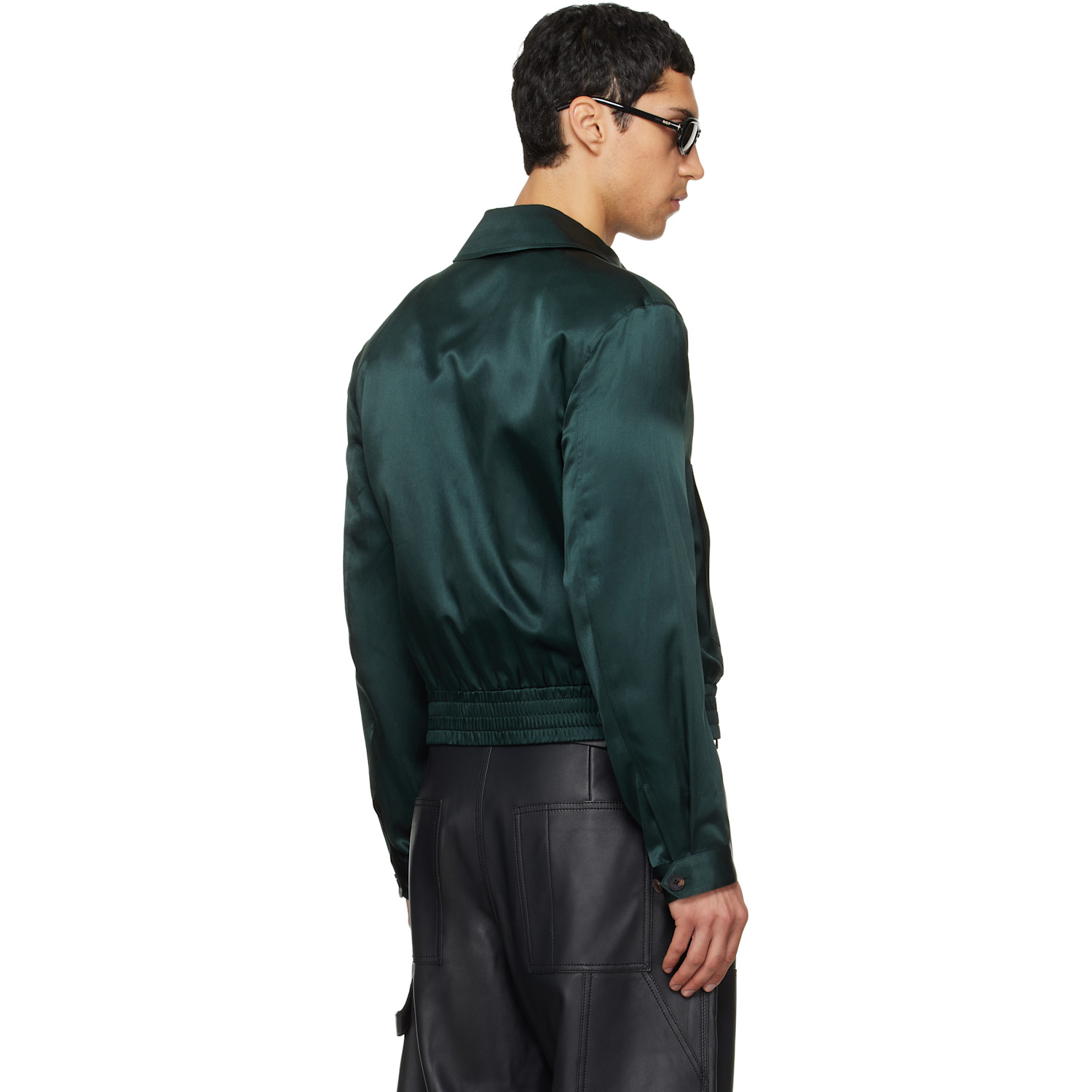  Tonywack Green Silk Cotton Swing Jacket 