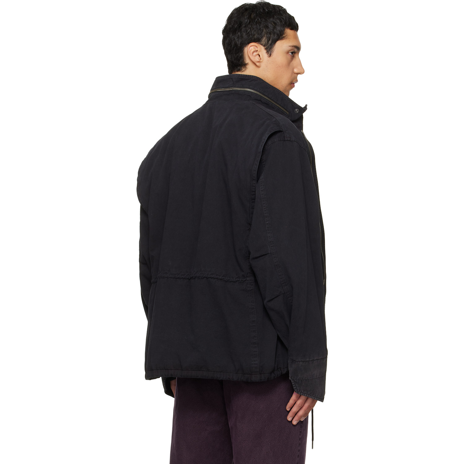  Tonywack Black Garment Dyed Cotton Field Jacket 