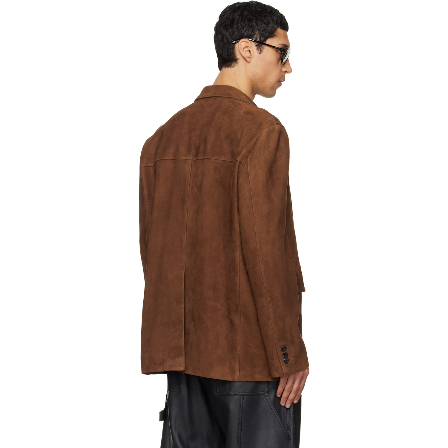  Tonywack Brown Tailored Suede Blazer 