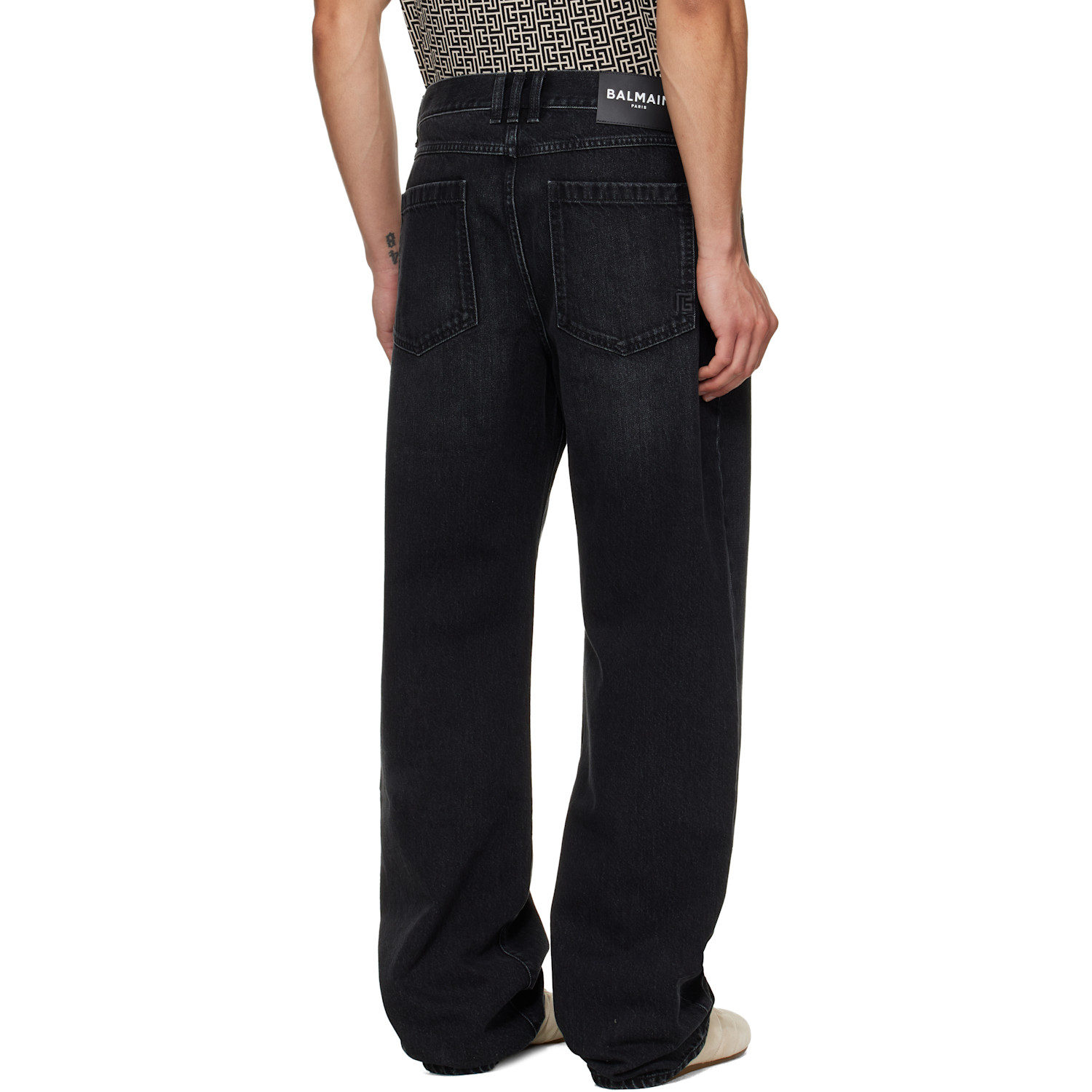  Balmain Black Loose Jeans 