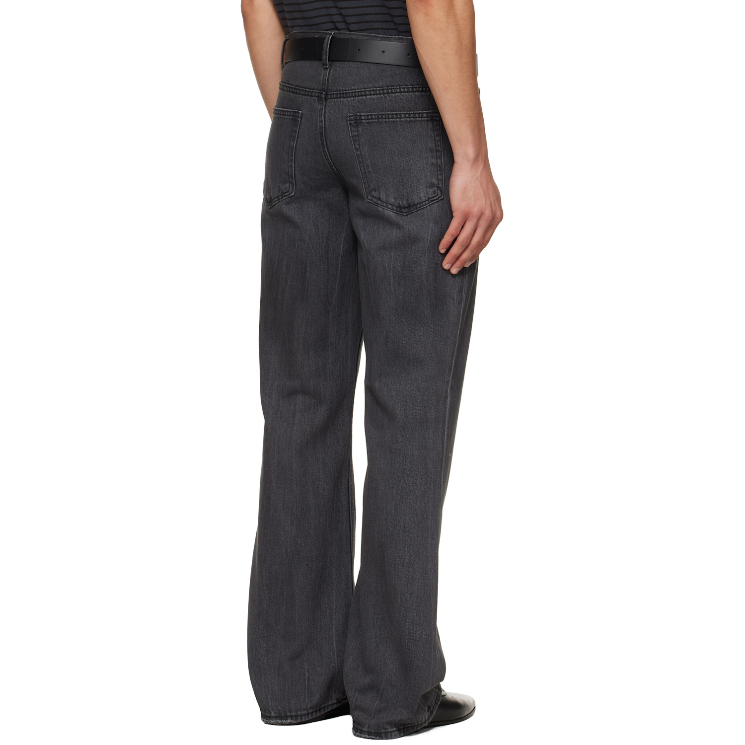  Tonywack Black Flared-leg Distressed Jeans 