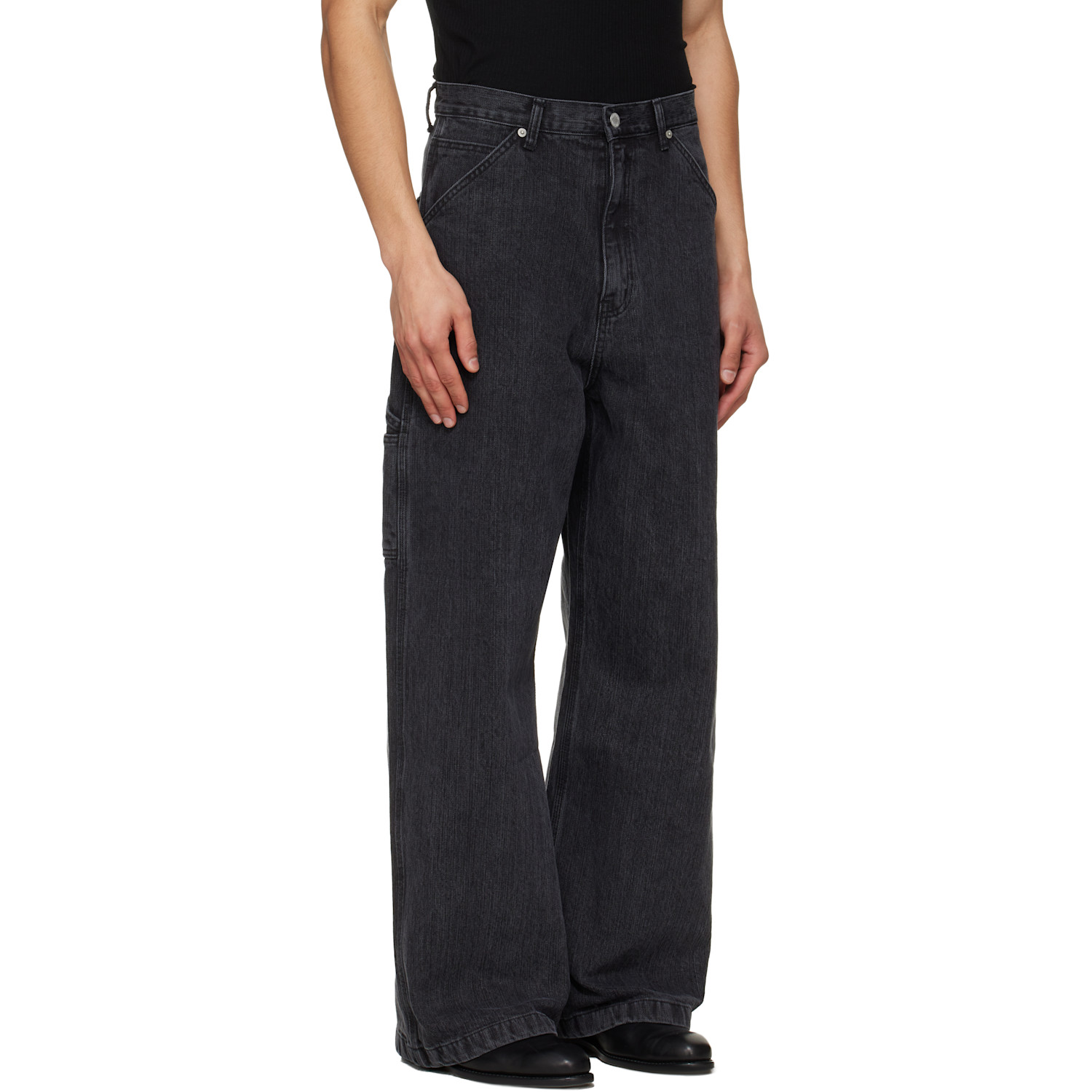  Tonywack Black Cord Twill Work Jeans 