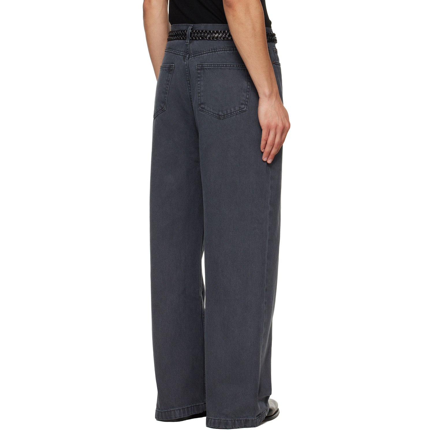  Tonywack Gray Wide-leg Jeans 