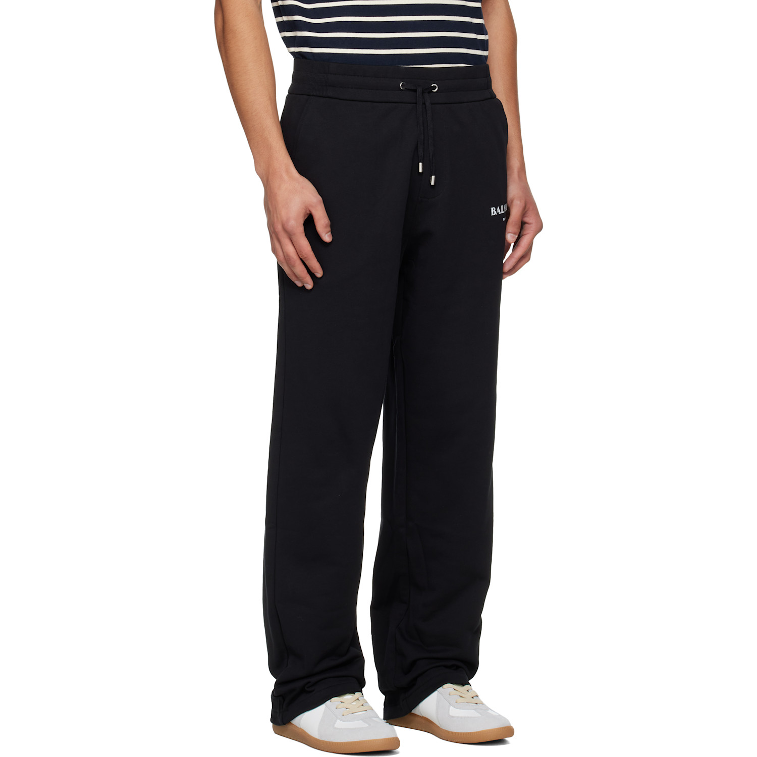  Balmain Black 'balmain Paris' Writing Sweatpants 