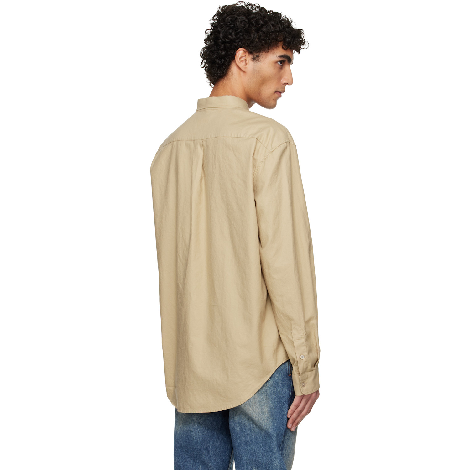  Balmain Beige Oxford Cotton Reg Shirt 