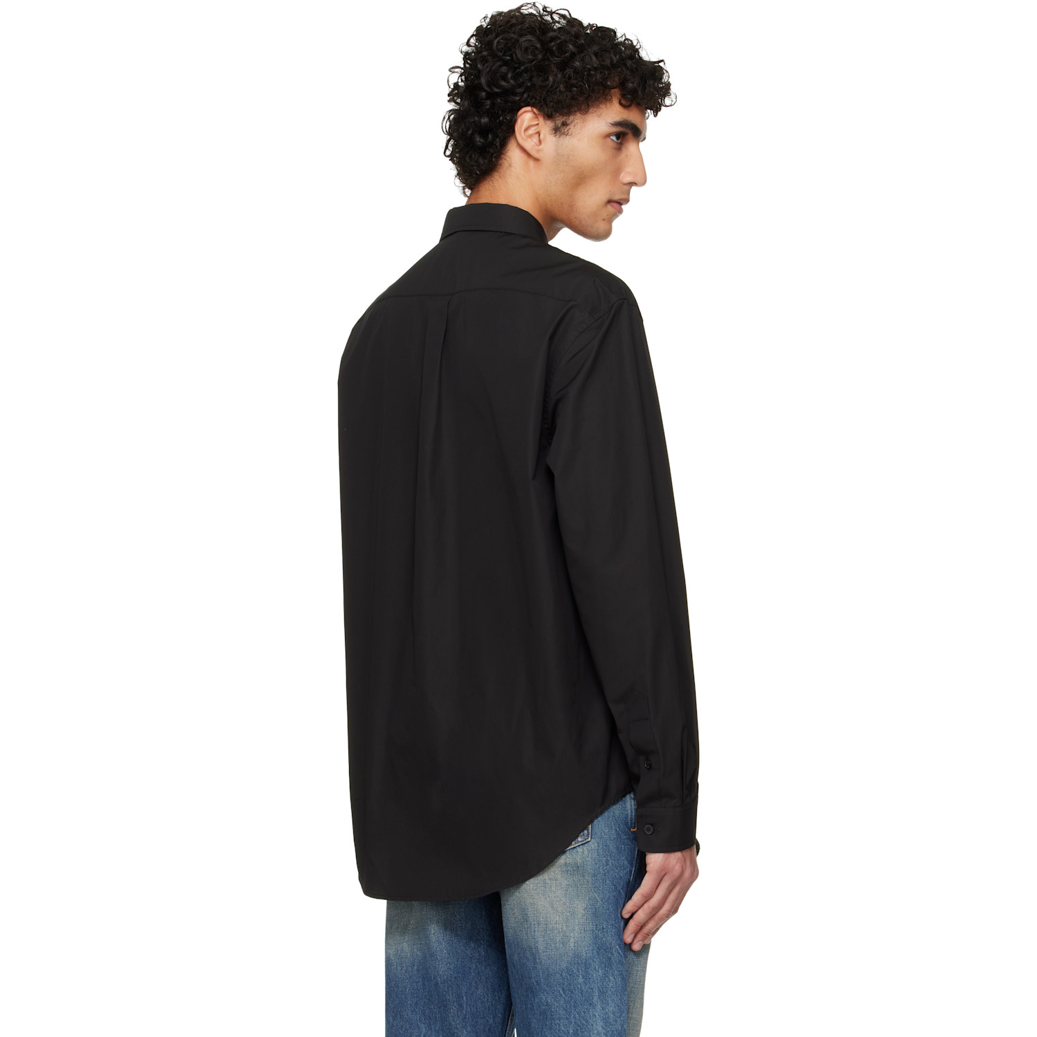  Balmain Black Cotton Poplin Shirt 