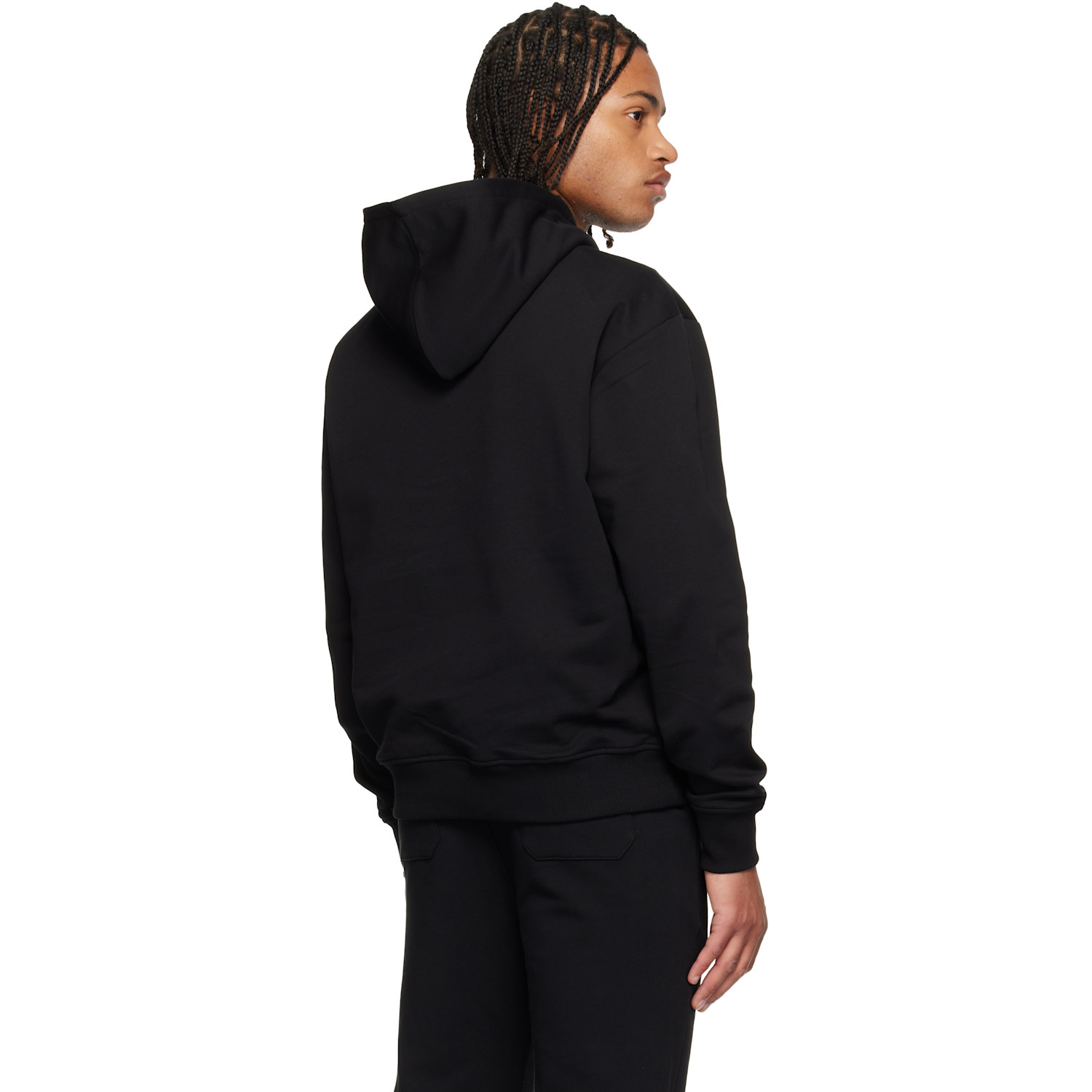  Balmain Black 'balmain Paris' Writing Hoodie 
