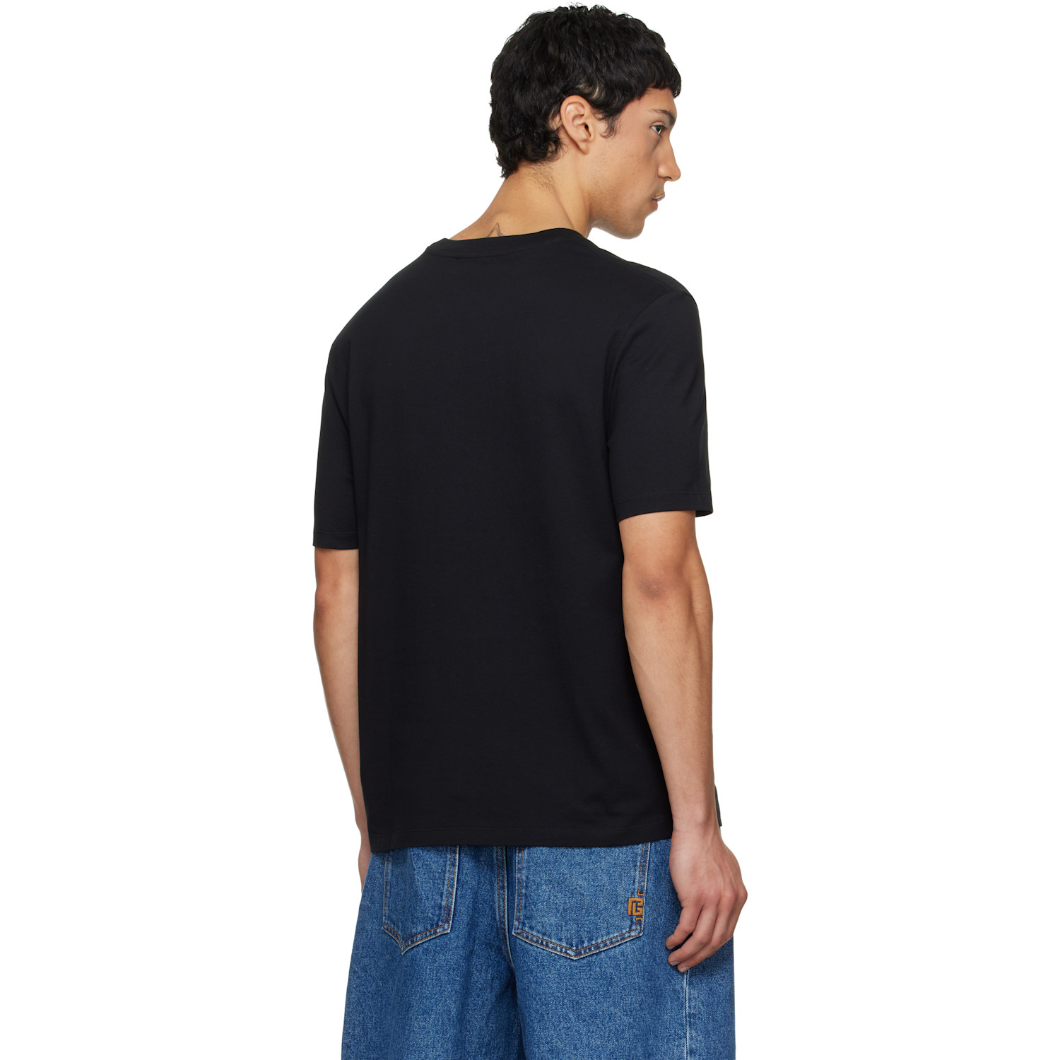  Balmain Black Couture Label T-shirt 