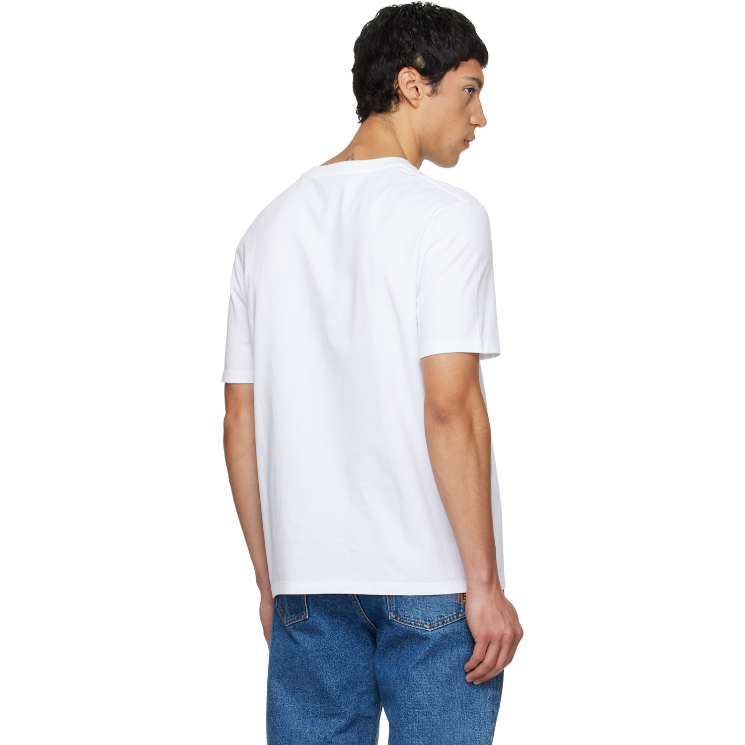  Balmain White Couture Label T-shirt 