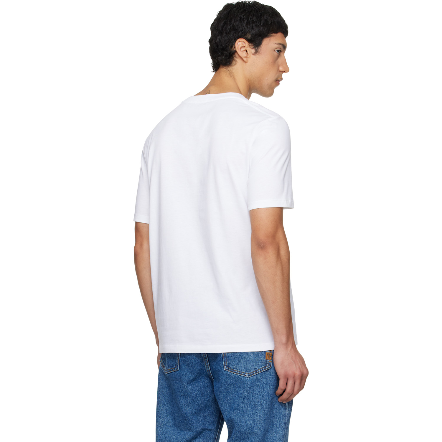  Balmain White 'balmain Paris' Print T-shirt 