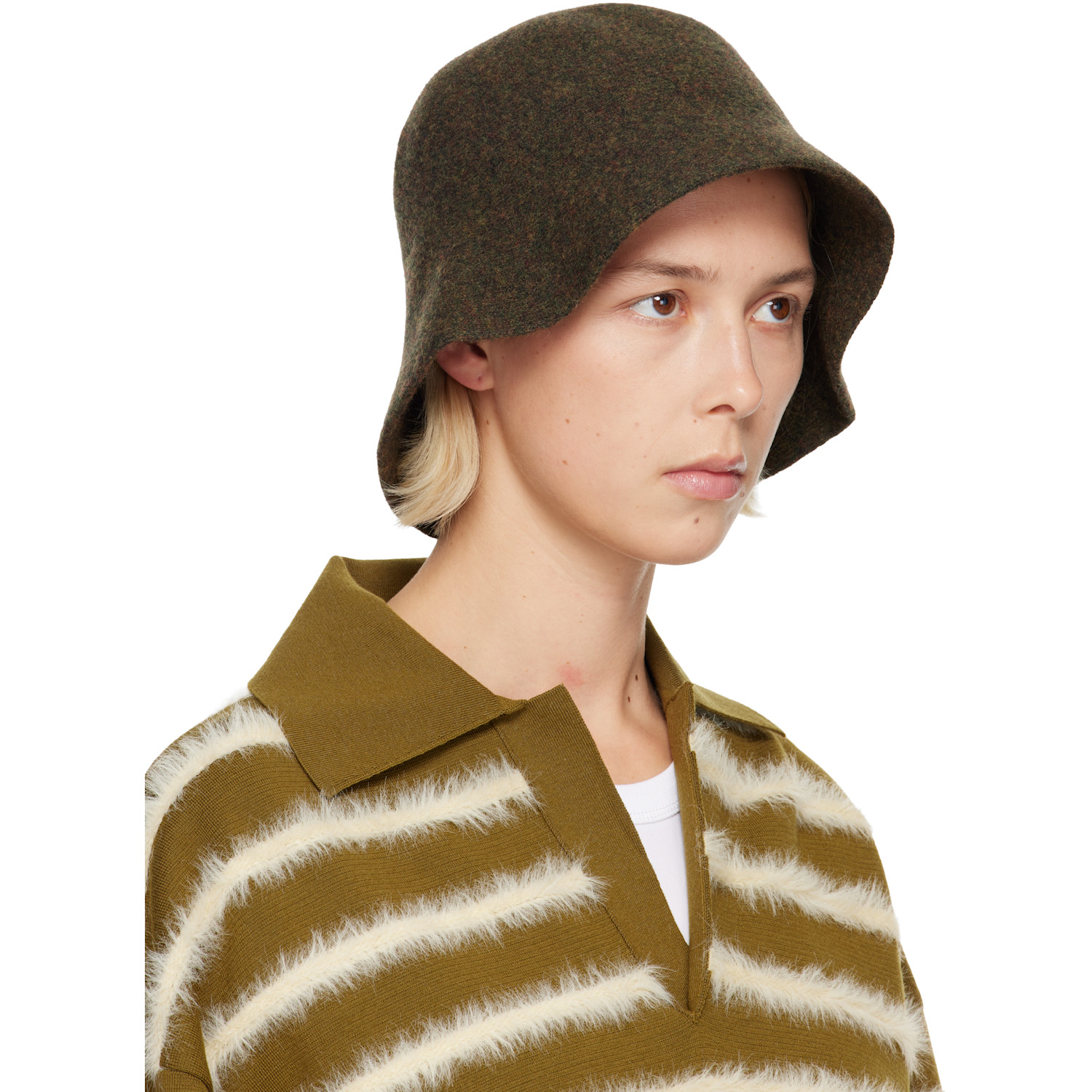  A.p.c. Khaki Cloche Bucket Hat 