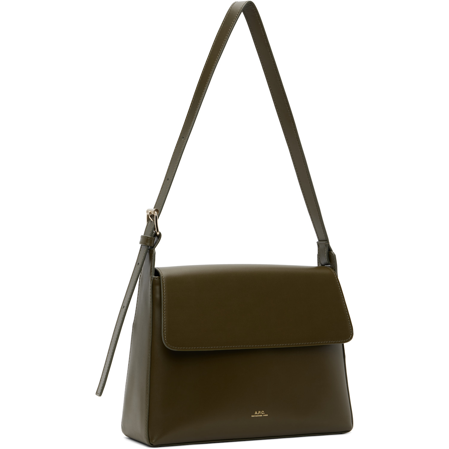  A.p.c. Khaki Virginie Flap Bag 