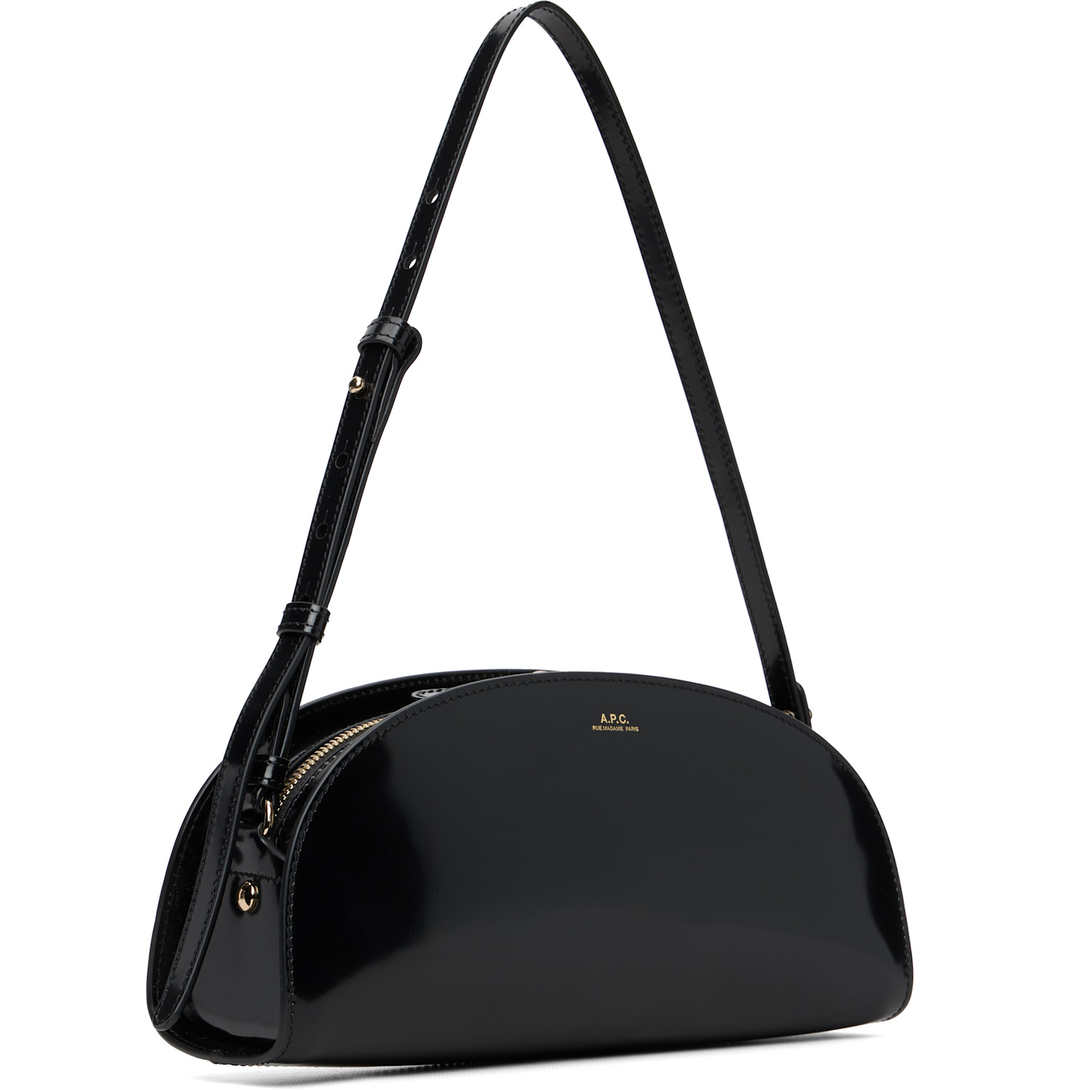  A.p.c. Black Demi-lune Shoulder Bag 