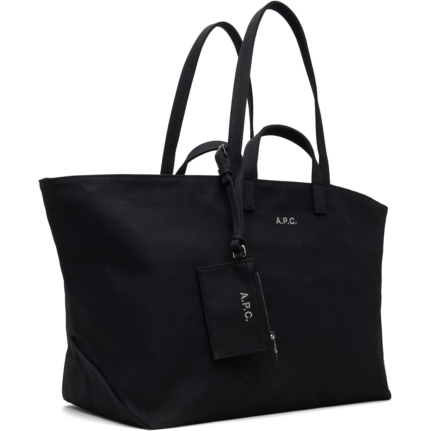  A.p.c. Black 'le Drummer' Toile Tote 