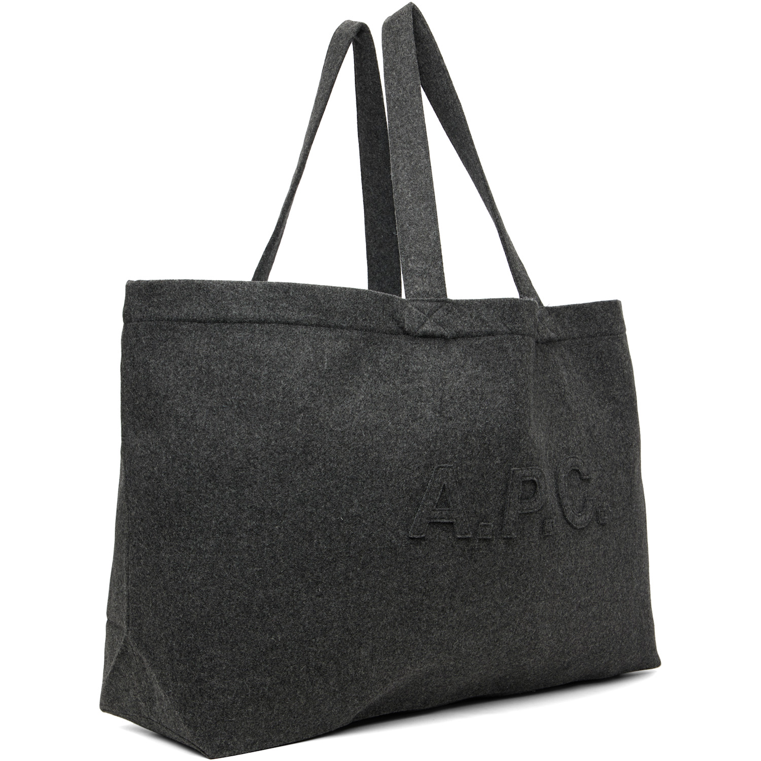  A.p.c. Gray Trapèze Shopping Tote 
