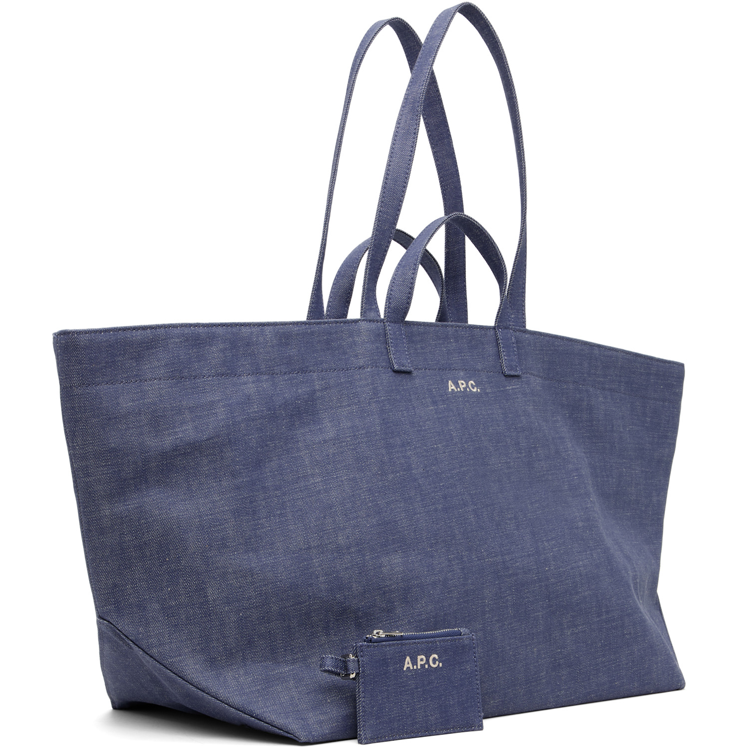  A.p.c. Blue 'le Drummer' Toile Tote 