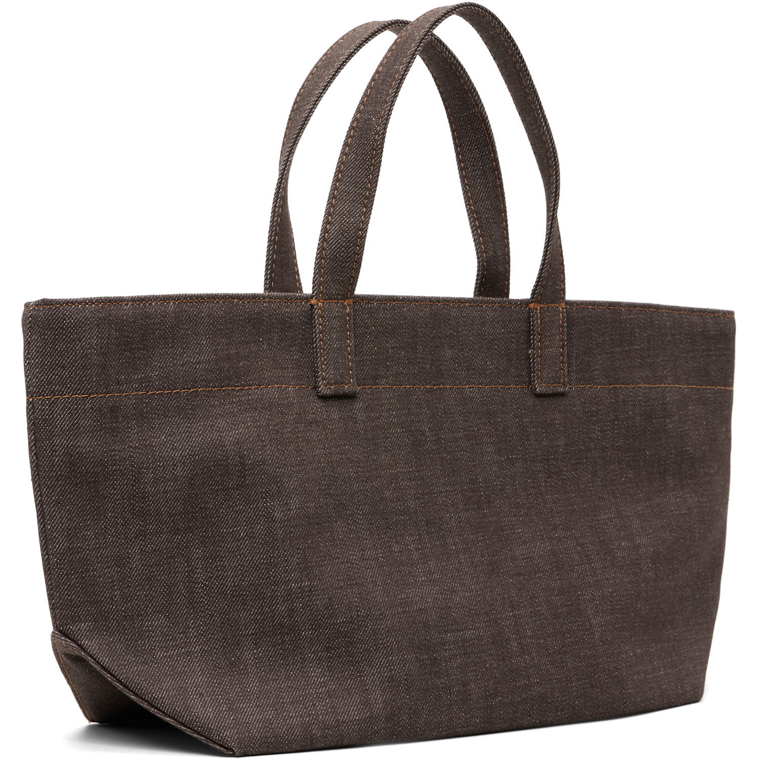  A.p.c. Brown 'le Drummer' Toile Small Tote 
