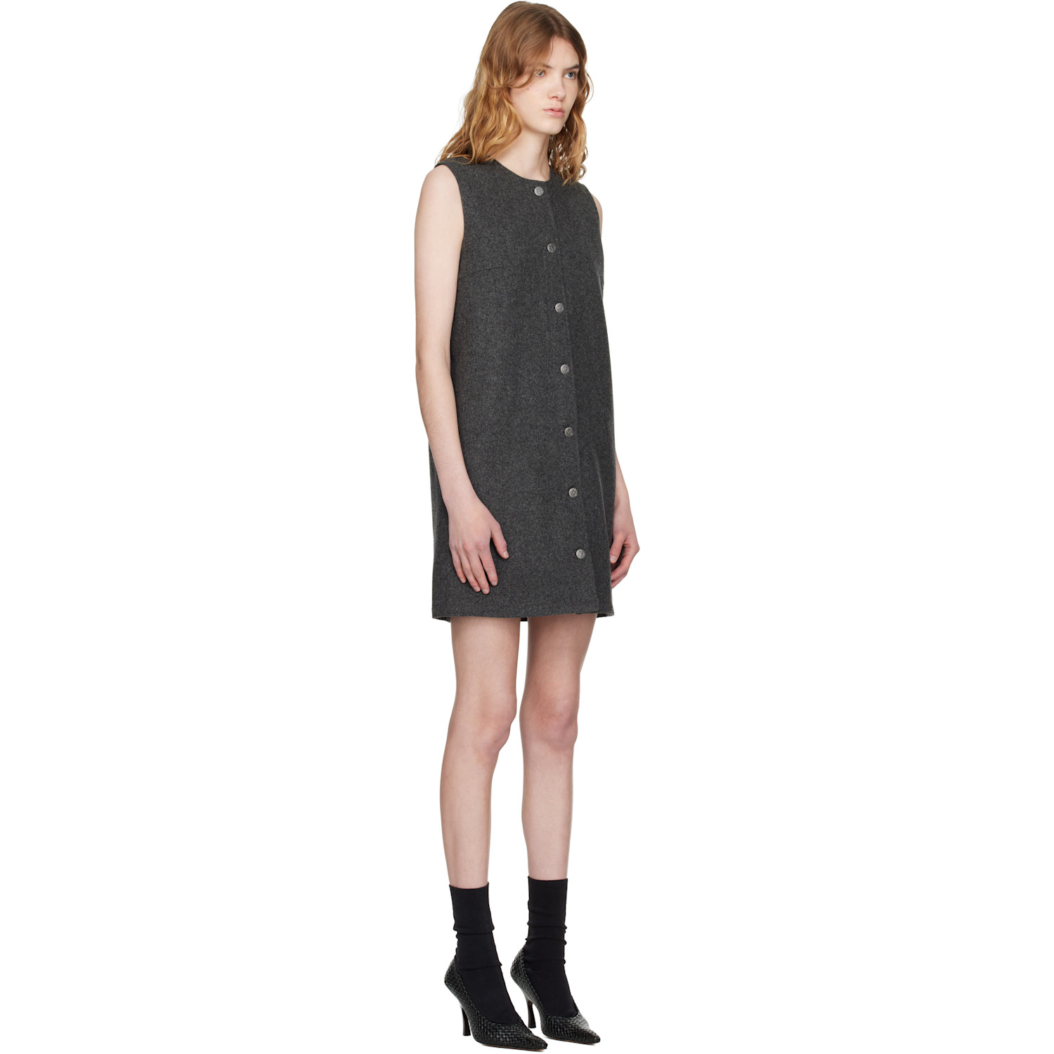  A.p.c. Gray Mini Dress 