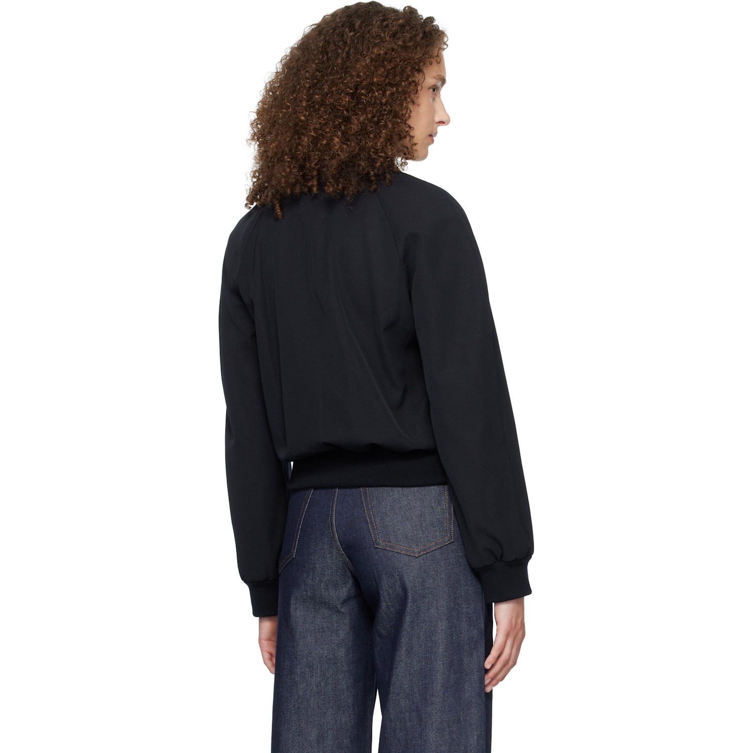 A.p.c. Navy Raglan Bomber Jacket 
