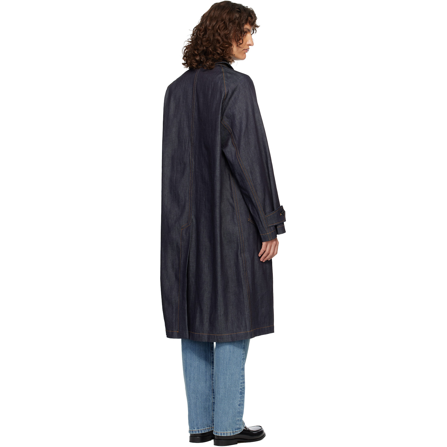  A.p.c. Navy Amy Denim Mac Coat 