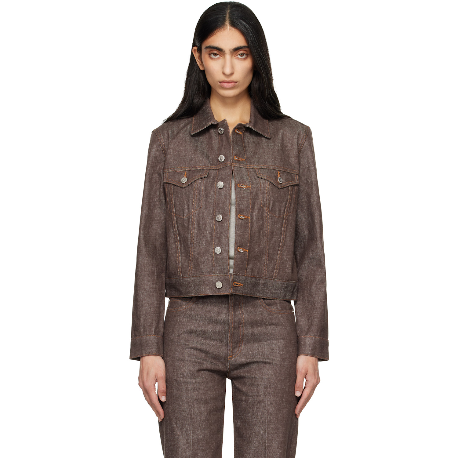 A.P.C. Brown Dion Denim Jacket