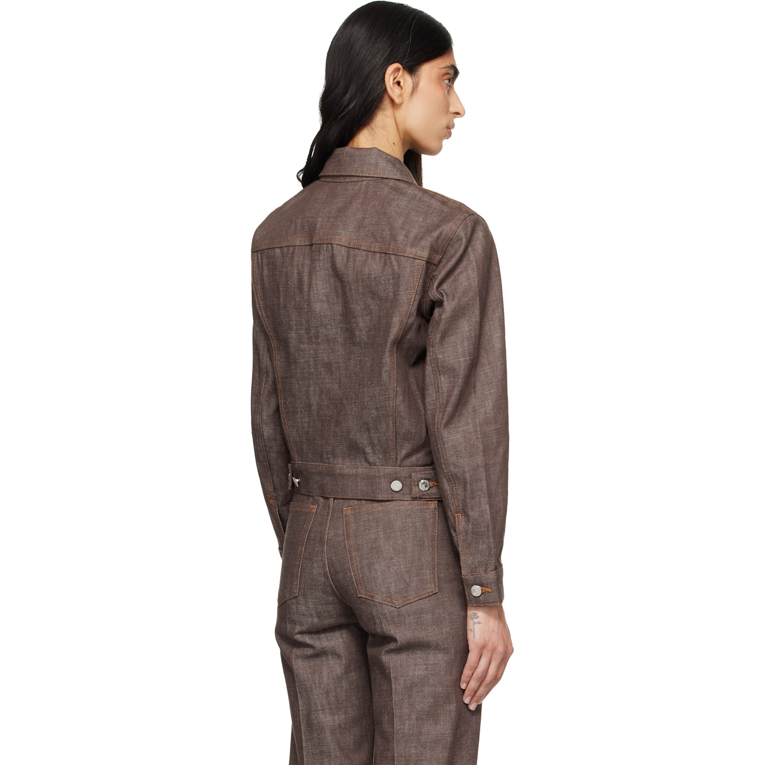  A.p.c. Brown Dion Denim Jacket 