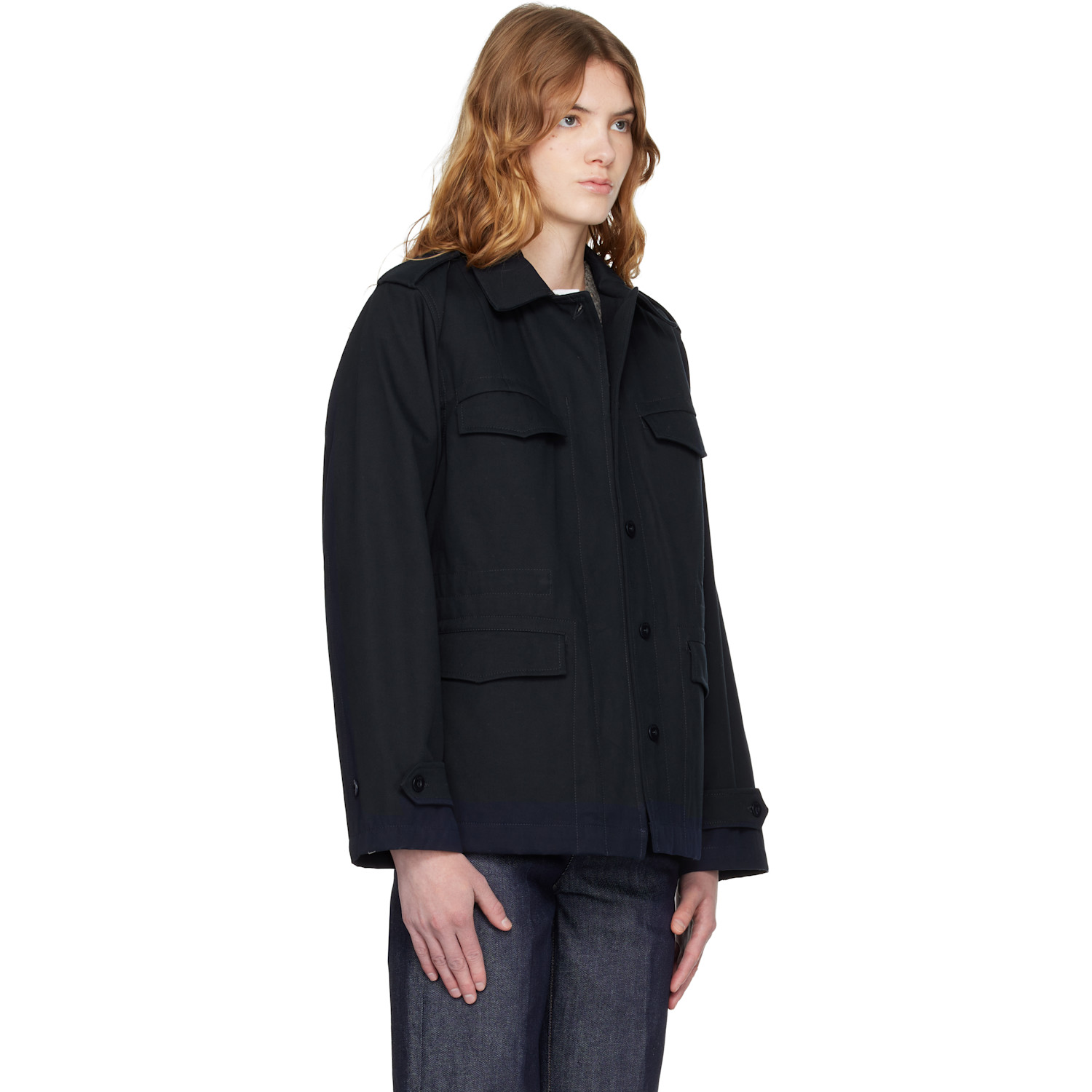  A.p.c. Navy Belted Jacket 