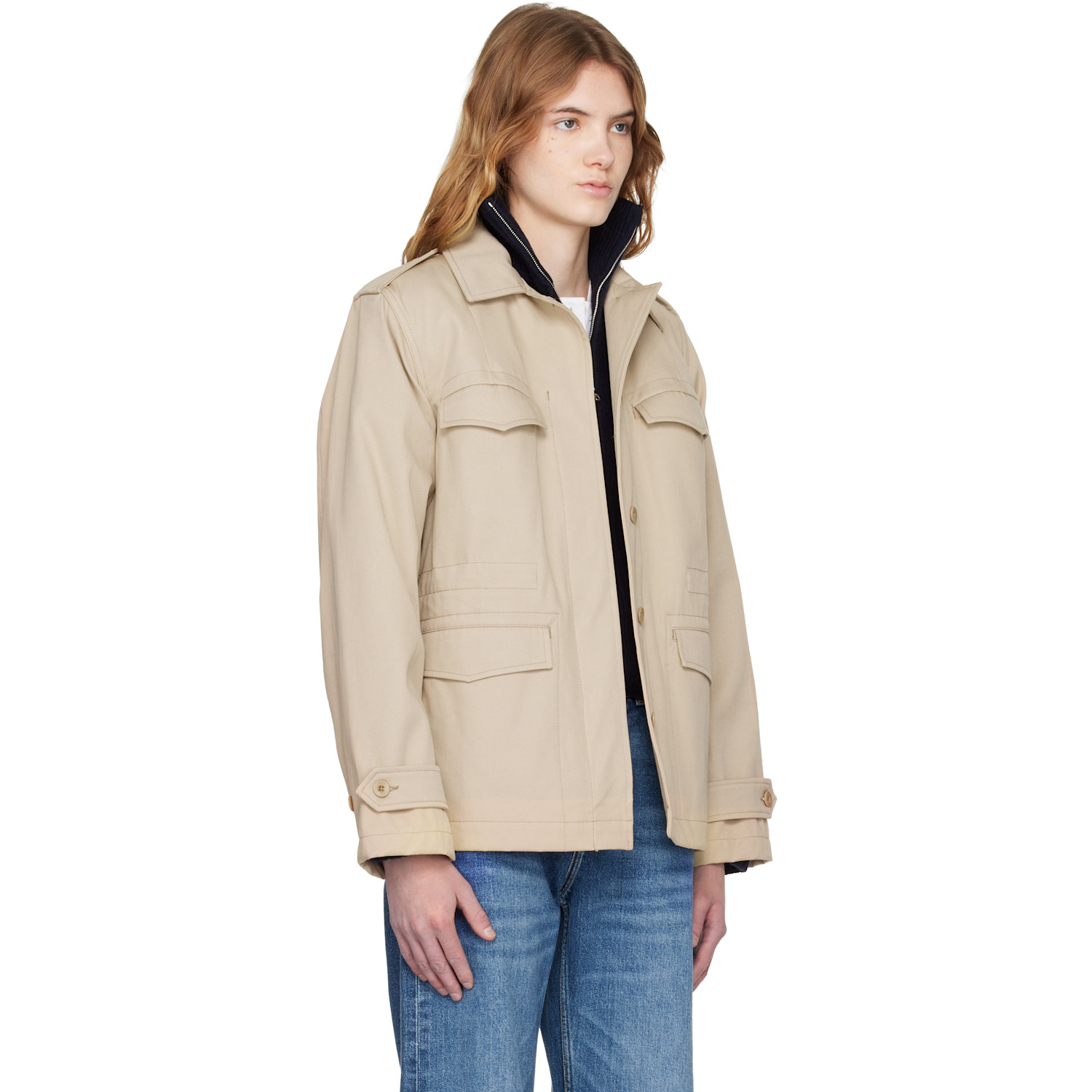  A.p.c. Beige Belted Jacket 