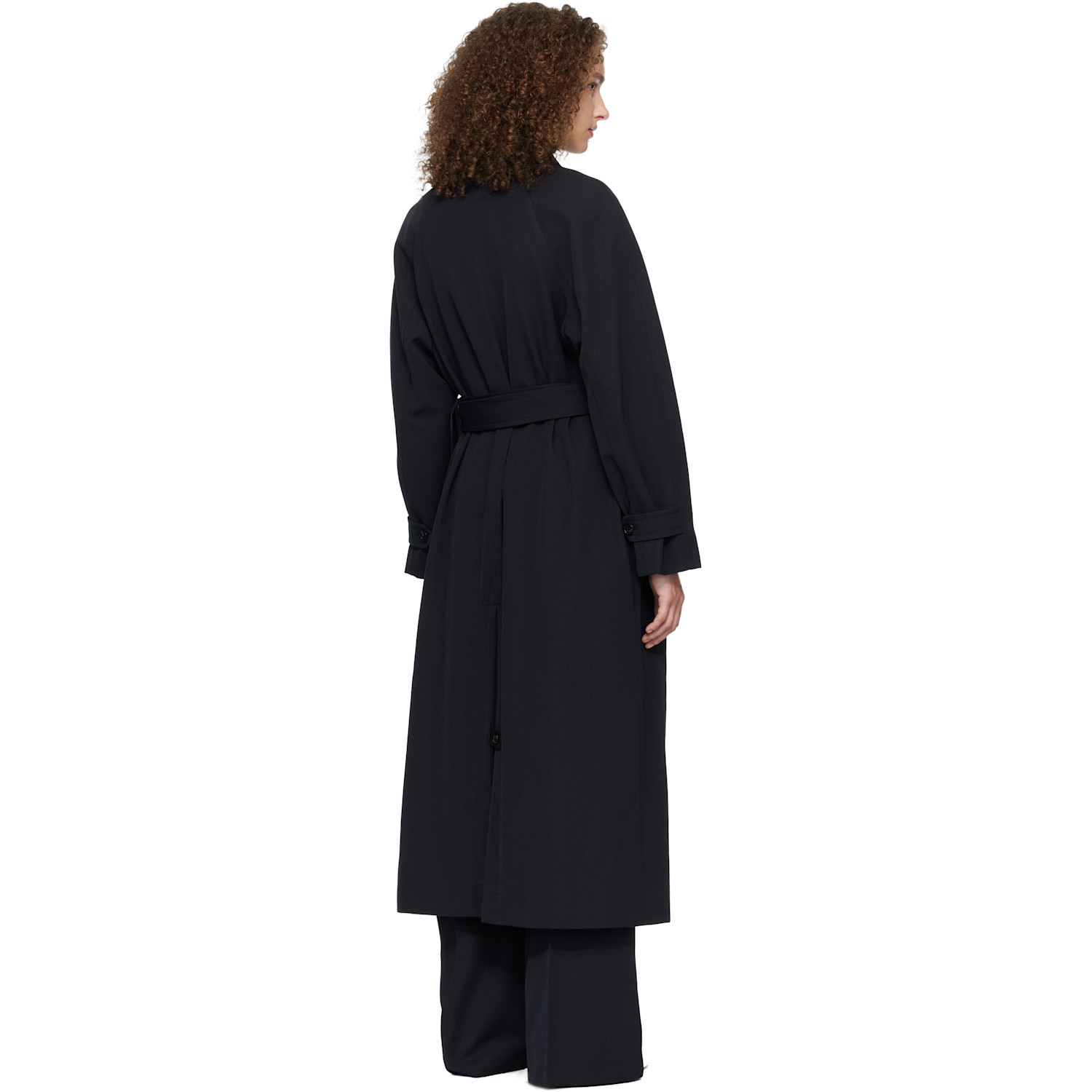  A.p.c. Navy Belted Trench Coat 