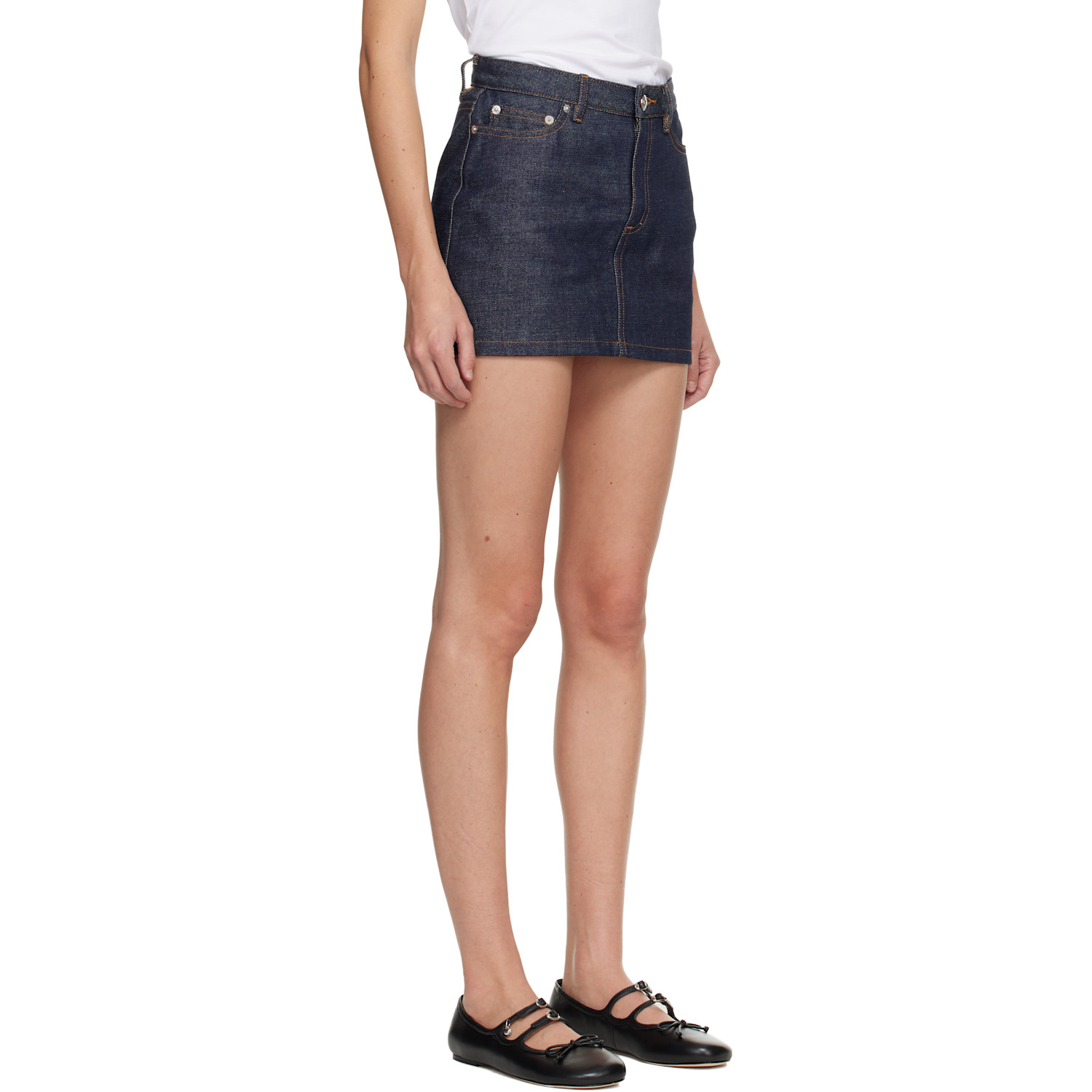  A.p.c. Indigo Selvedge Denim Miniskirt 
