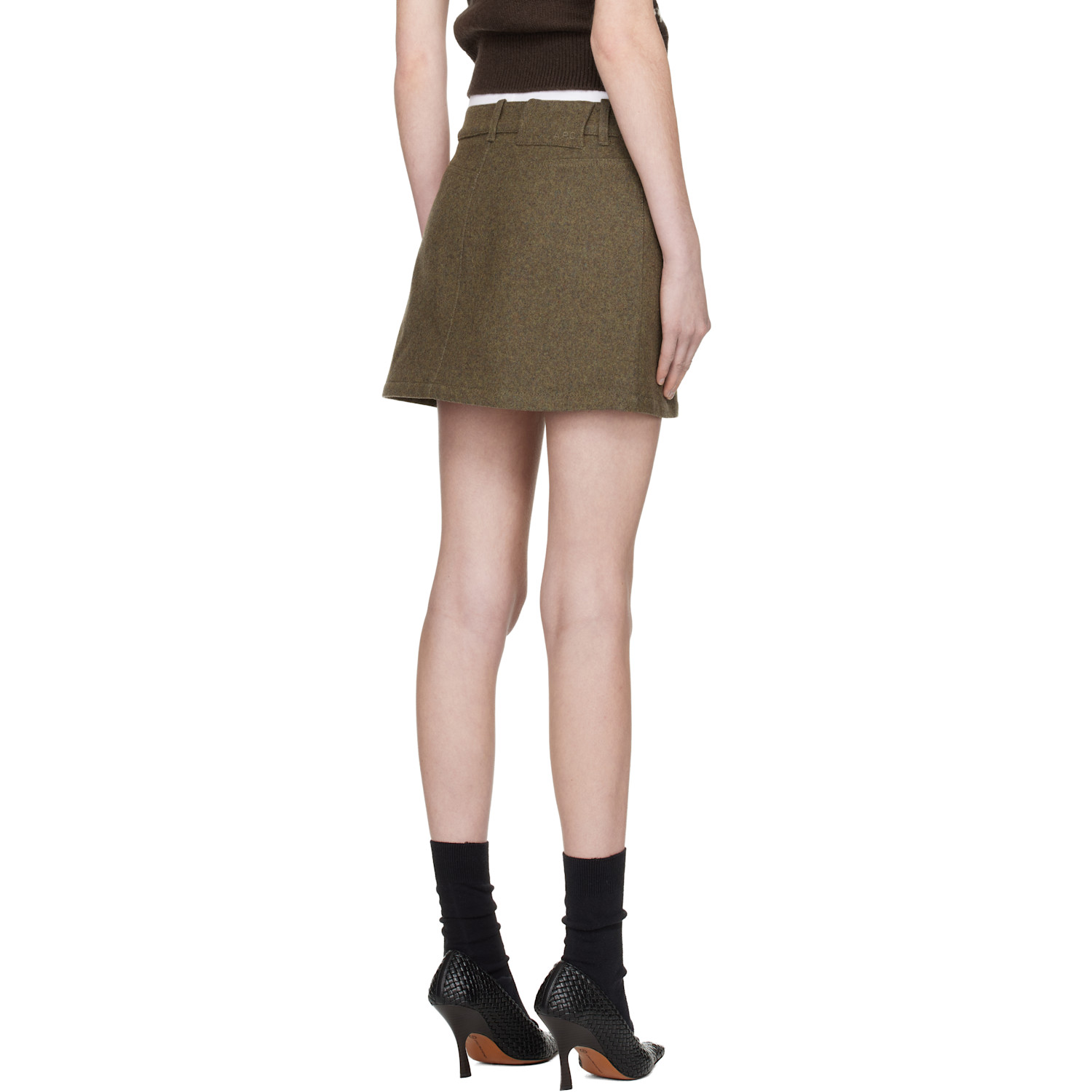 A.p.c. Green Mini Skirt 