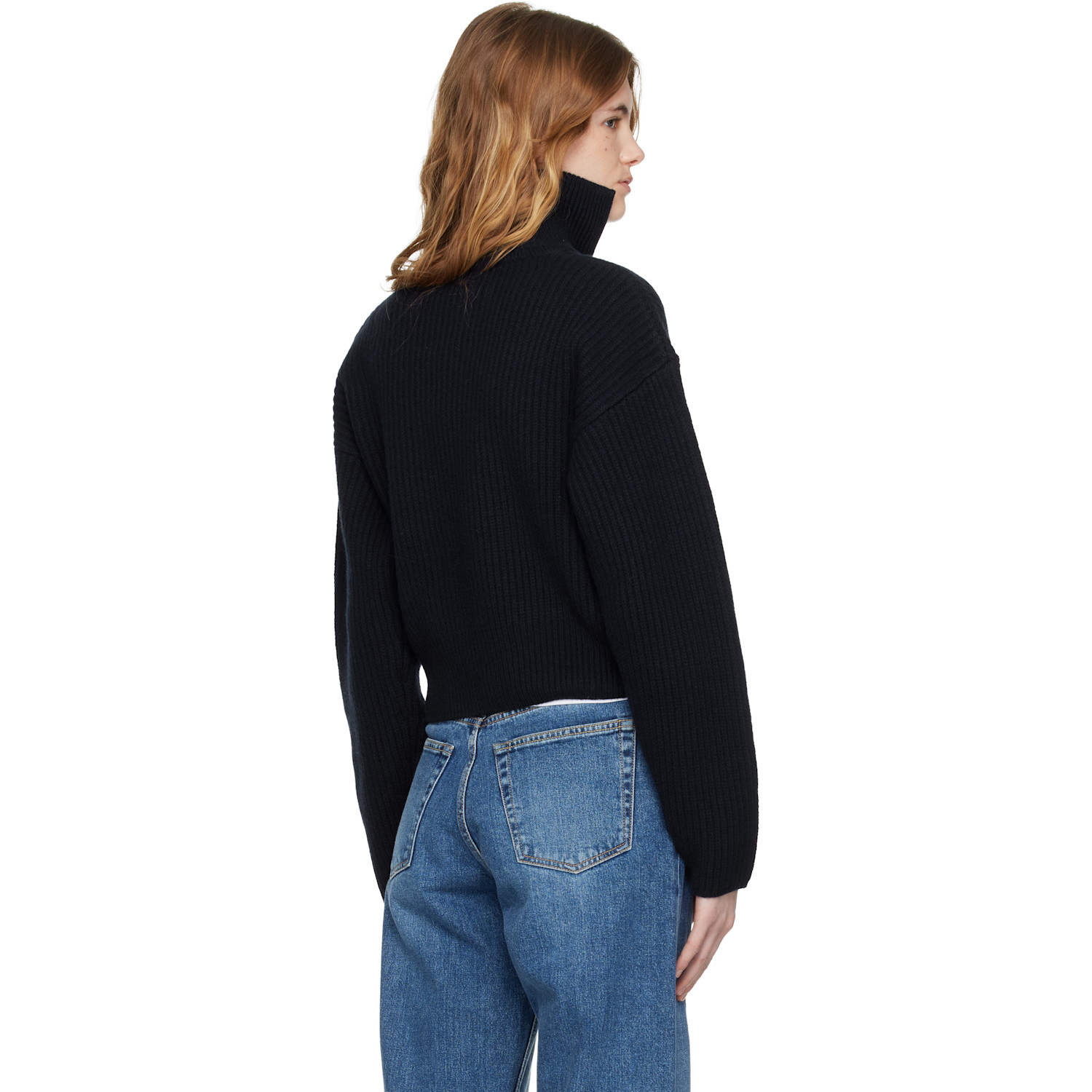  A.p.c. Navy Large Rib Sweater 