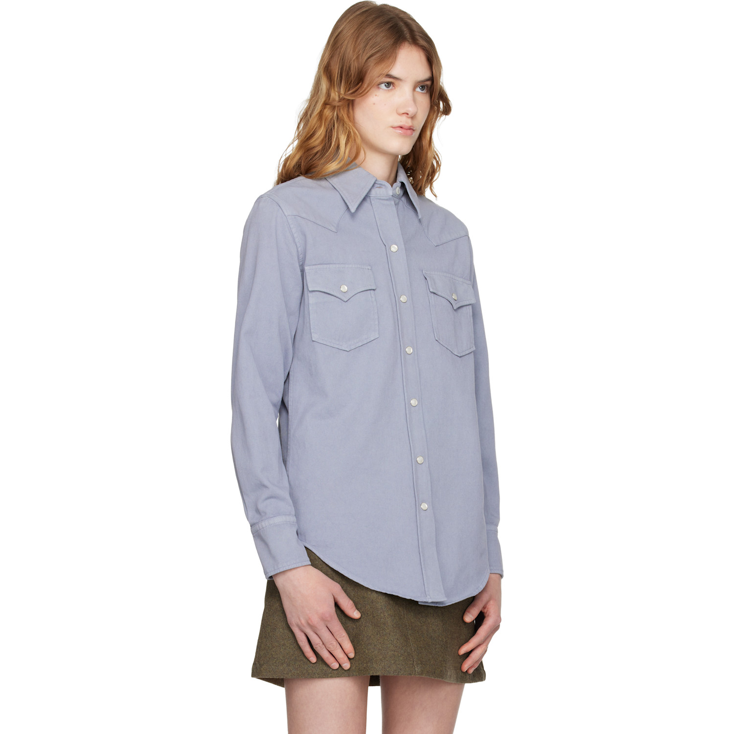  A.p.c. Blue Western Shirt 