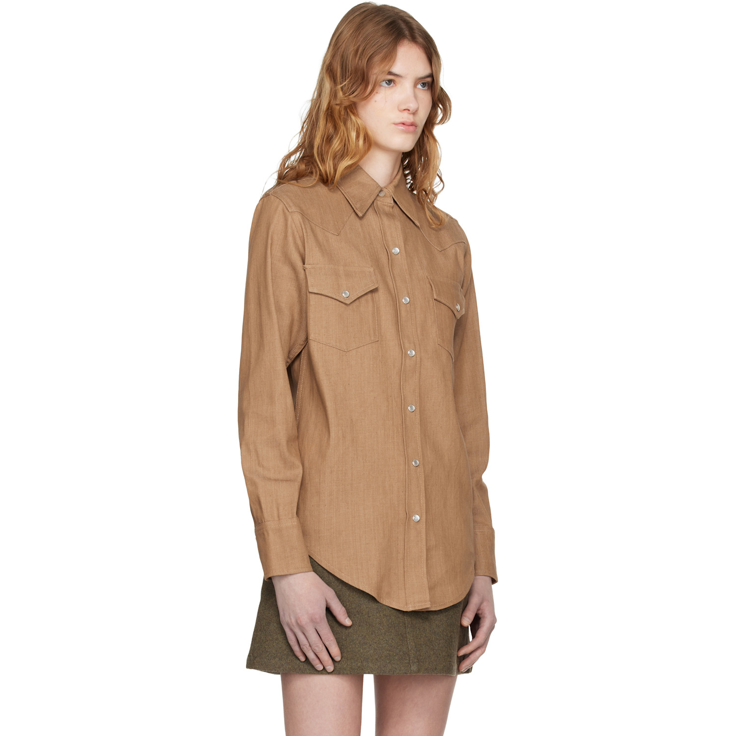  A.p.c. Brown Western Shirt 