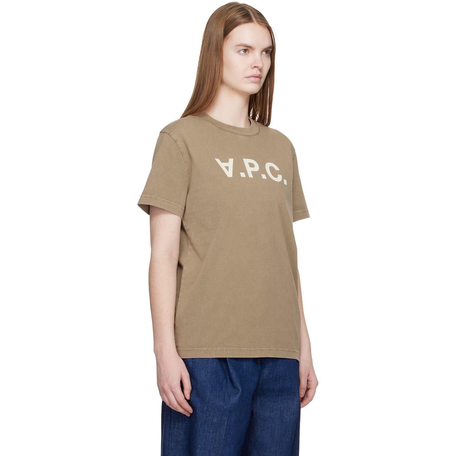  A.p.c. Khaki Standard Grand 'vpc' T-shirt 