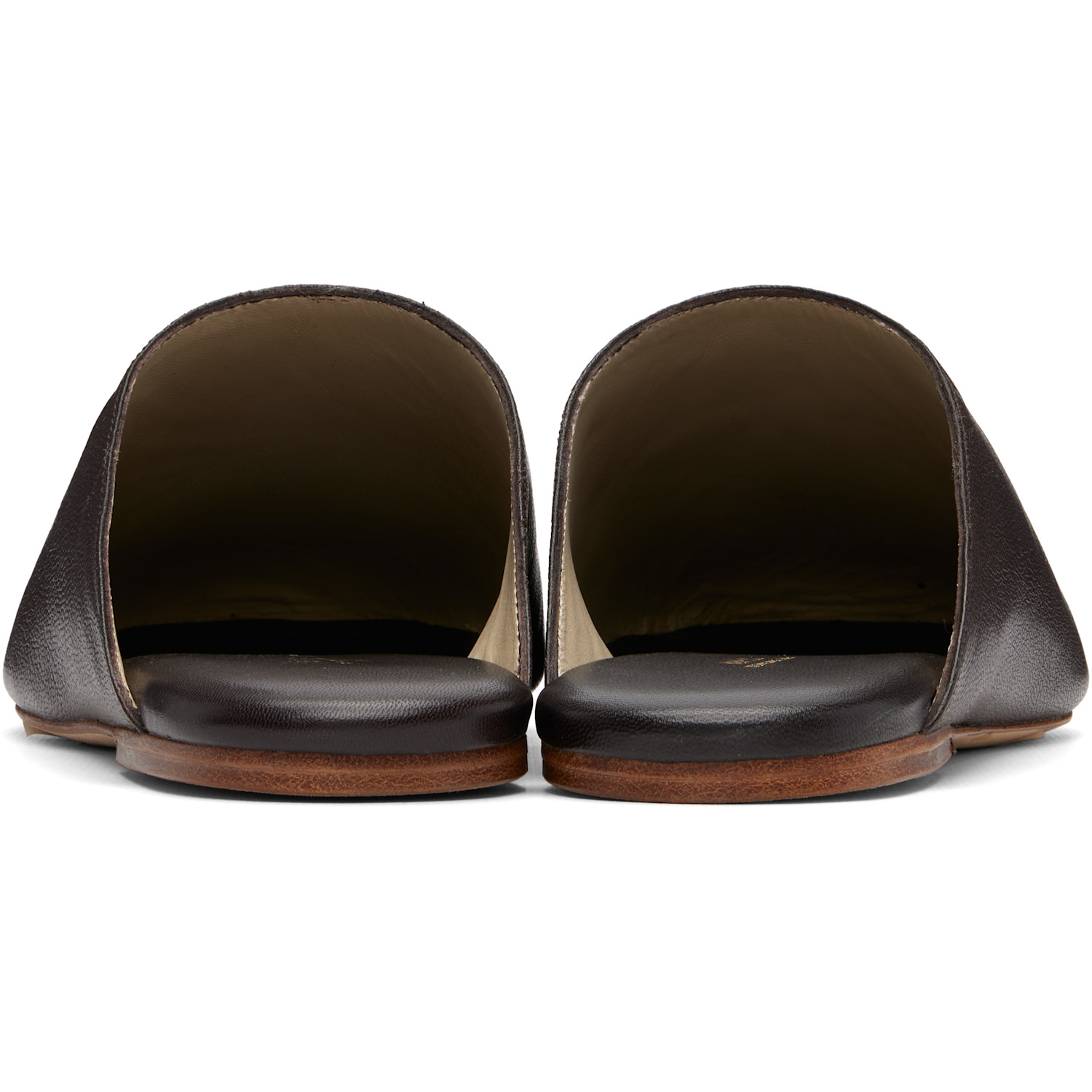  A.p.c. Brown 'les Mules' Slip-on Loafers 