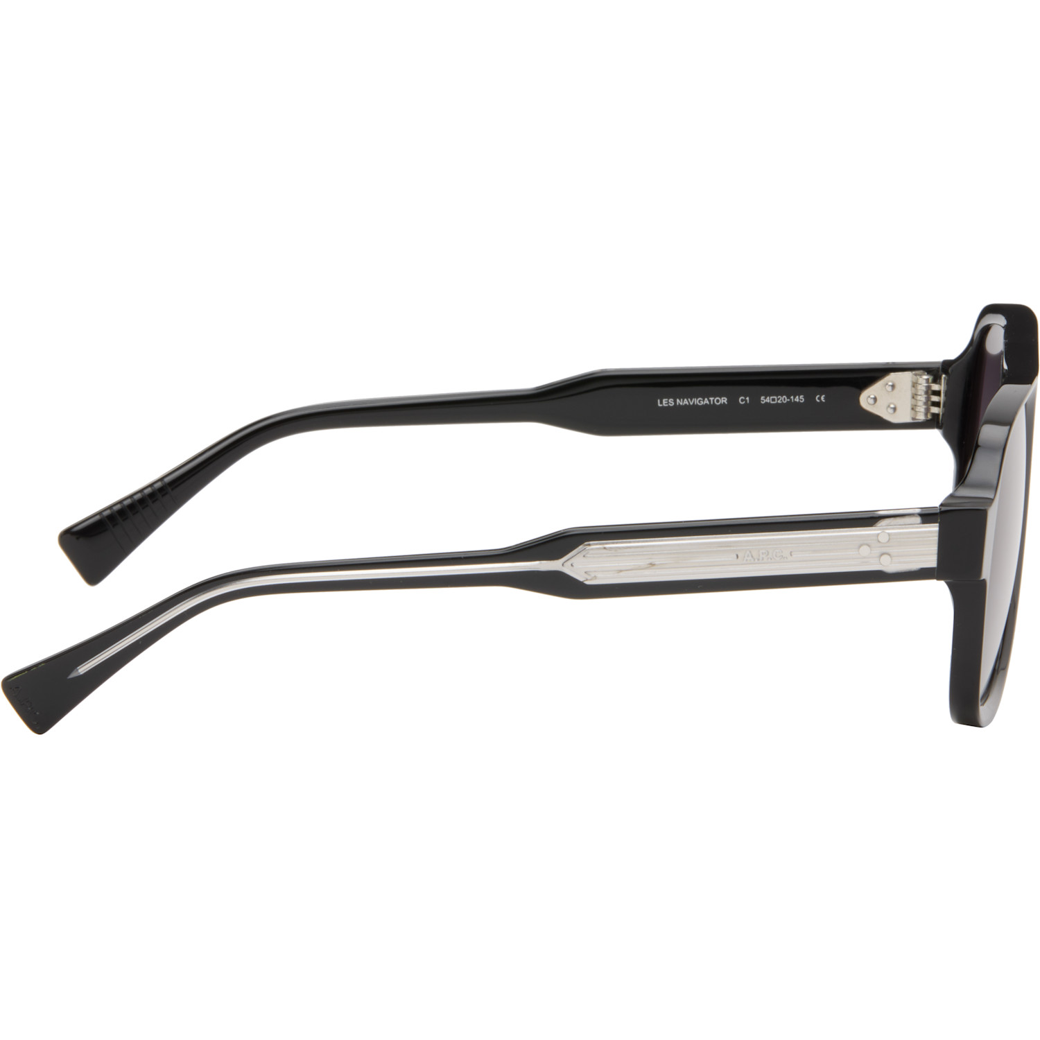  A.p.c. Black 'les Navigator' Sunglasses 