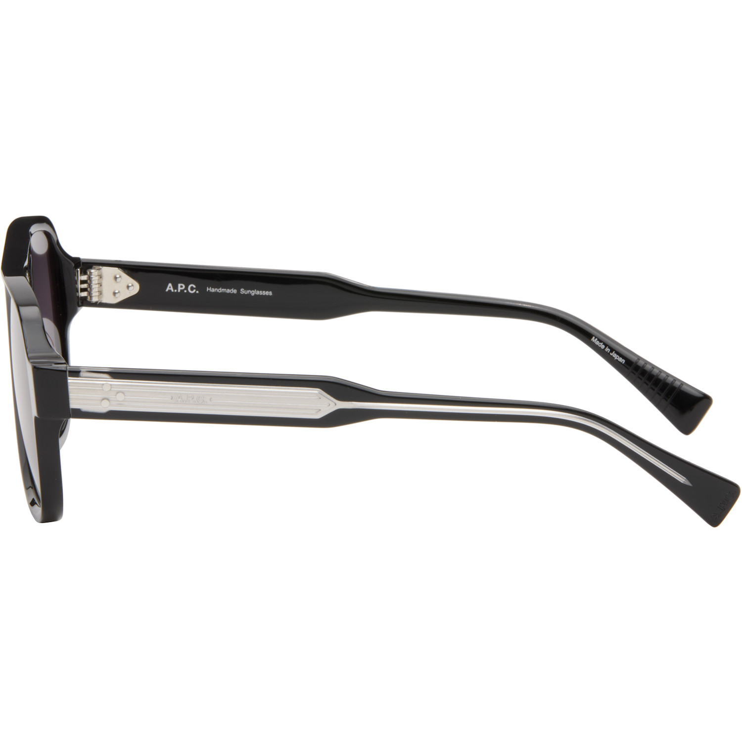  A.p.c. Black 'les Navigator' Sunglasses 
