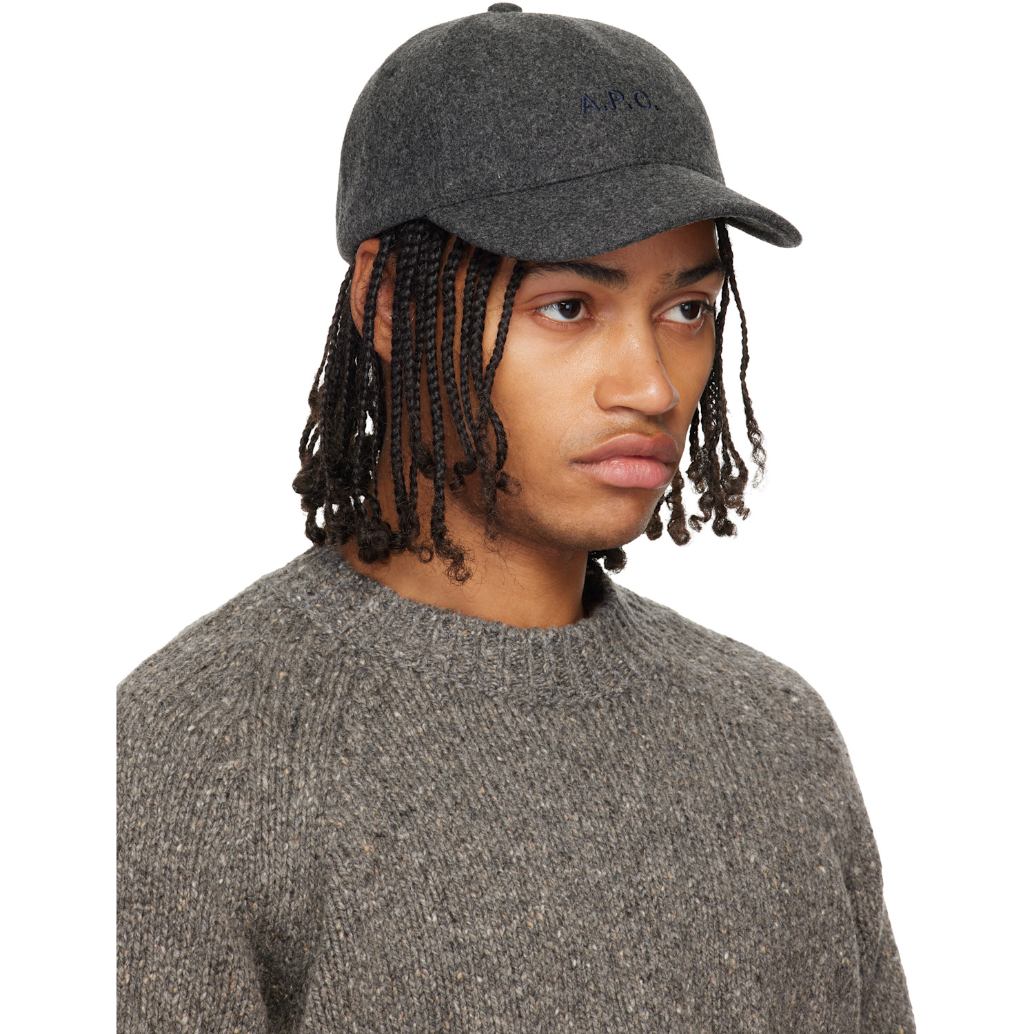  A.p.c. Gray Charlie Baseball Cap 